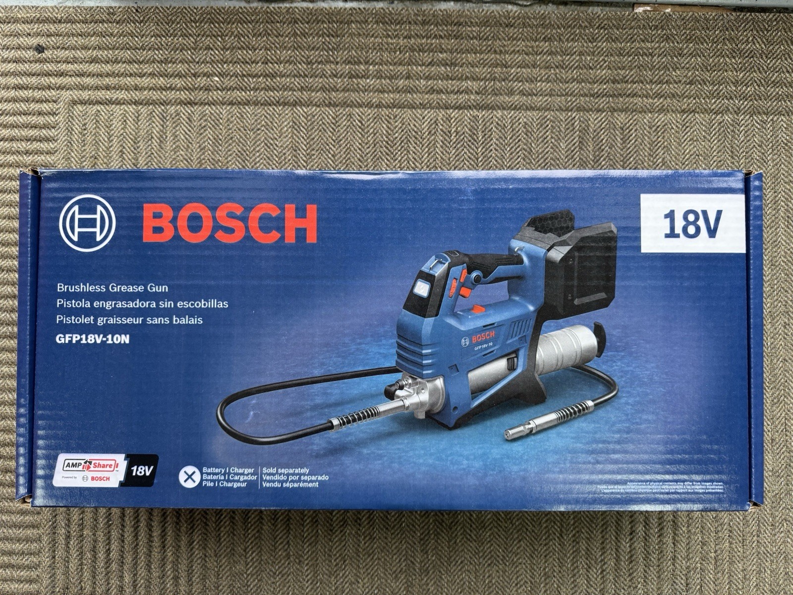BOSCH GFP18V-10N 18V Grease Gun 10,000 PSI Max Pressure