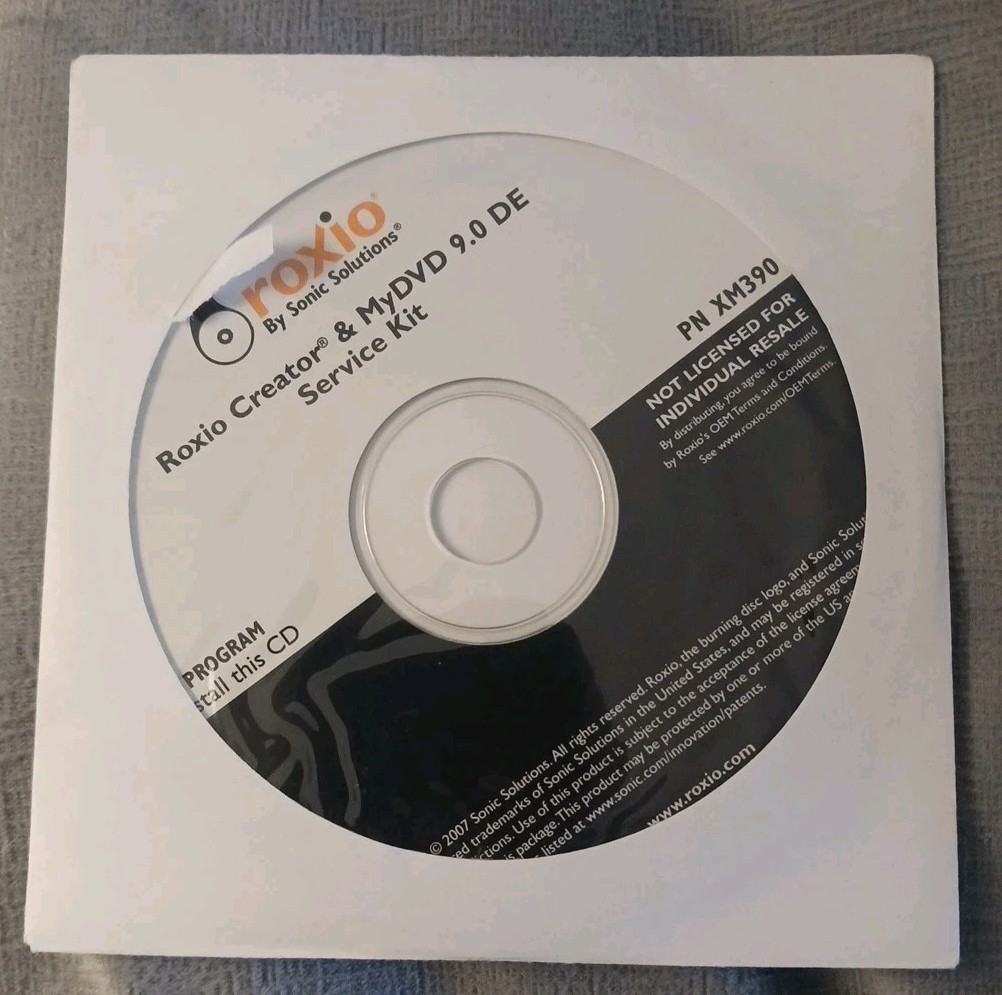 ROXIO CREATOR & MYDVD 9.0 DE (2007 CD) - NEW