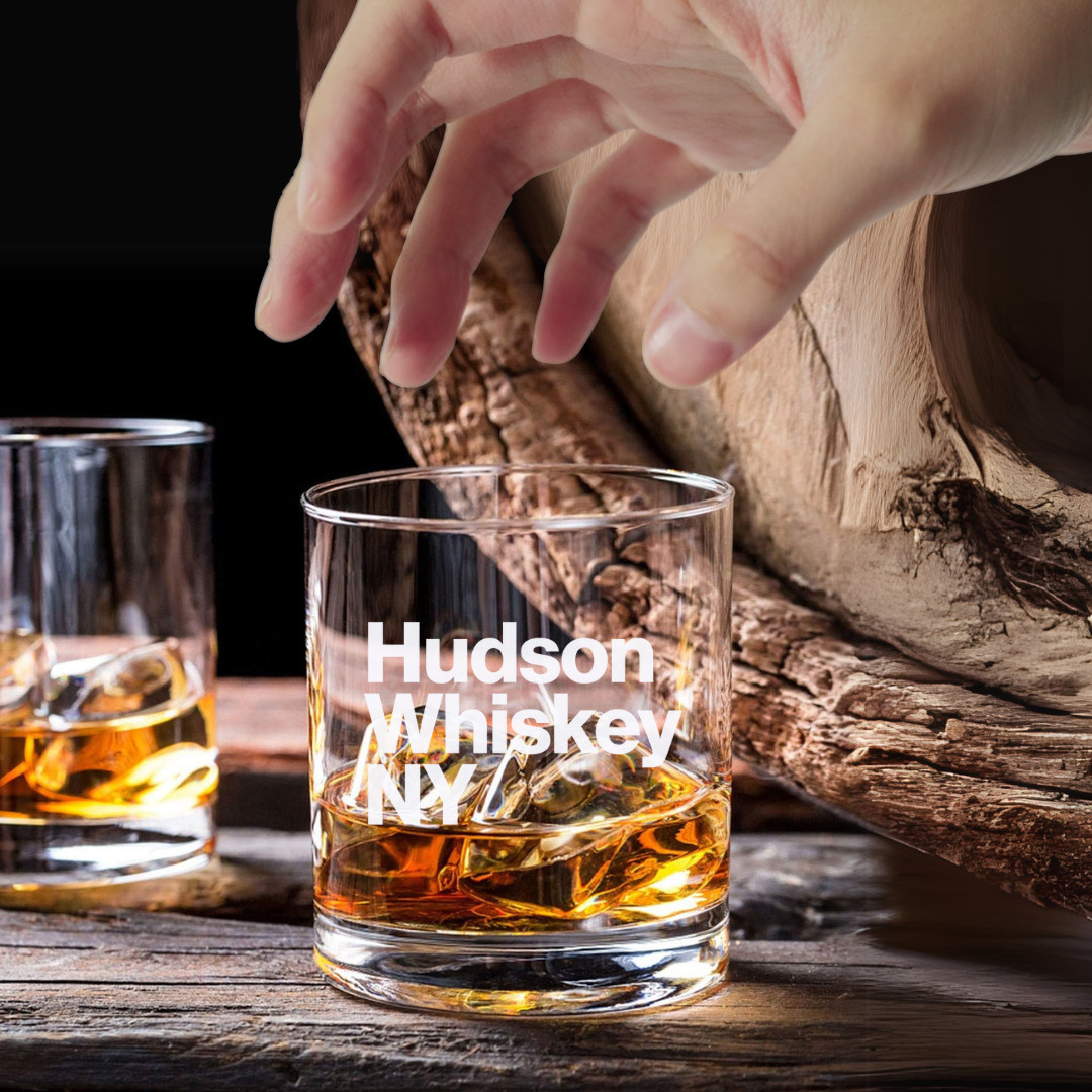 Custom Engraved Hudson Whiskey NY Glass – 7 oz Standard Rocks Glass