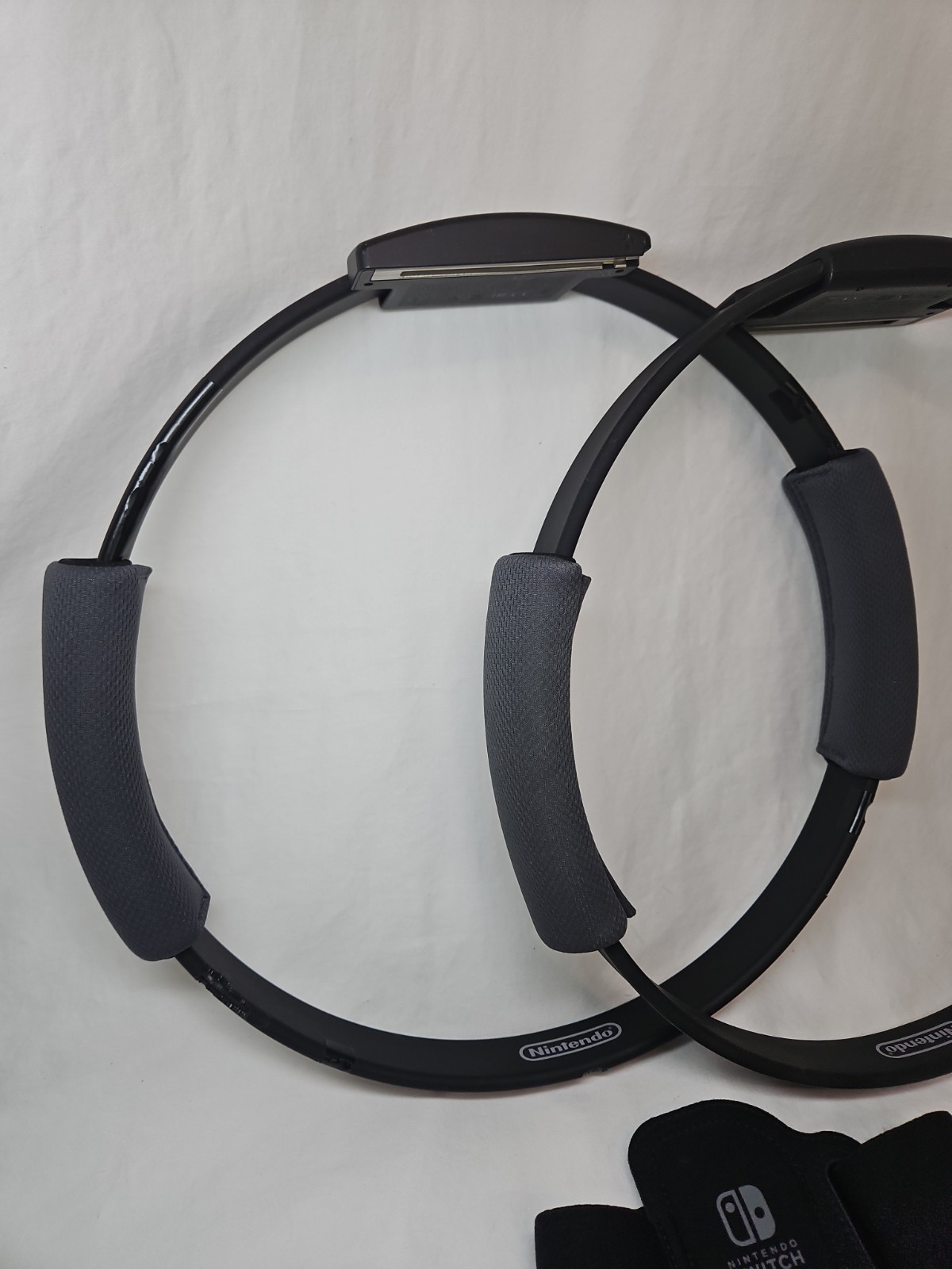 2 Nintendo HAC-023 Ring-Con & 1 Leg Strap for Switch Black/Gray