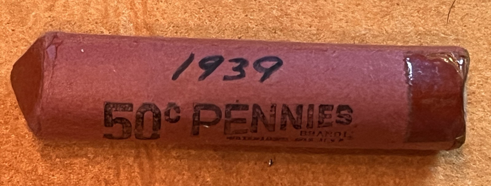 1939-P Roll (50 Coins) Average Circulated Lincoln Cents