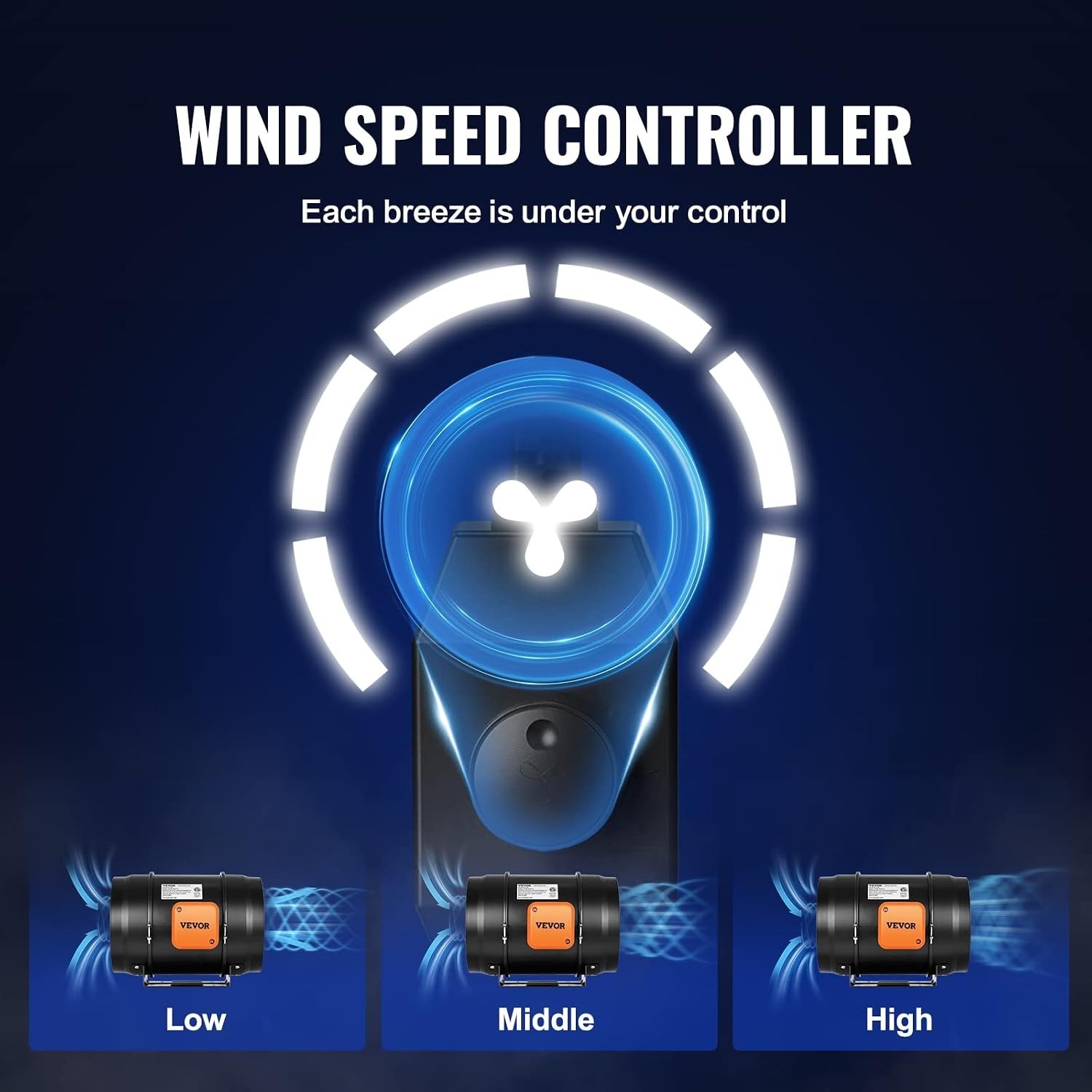 Compact & Quiet Inline Duct Fan - 8-Inch 750 CFM for Efficient Airflow & Climate