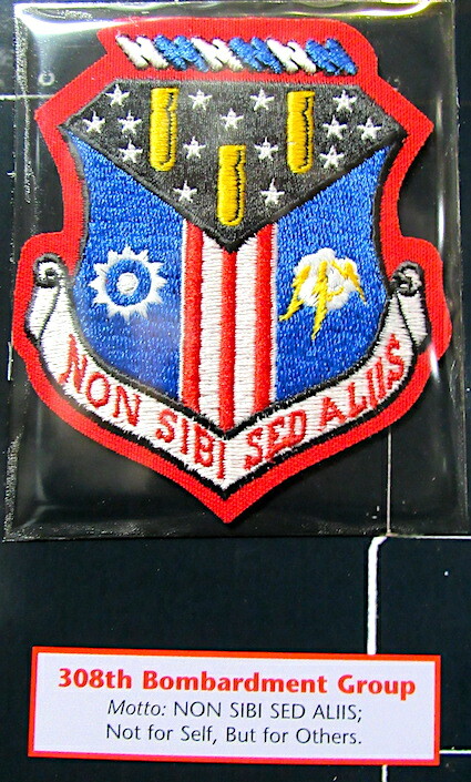 308th BOMBARDMENT GROUP Willabee & Ward WWII EMBLEMS of AIR WAR PATCH Patch Only