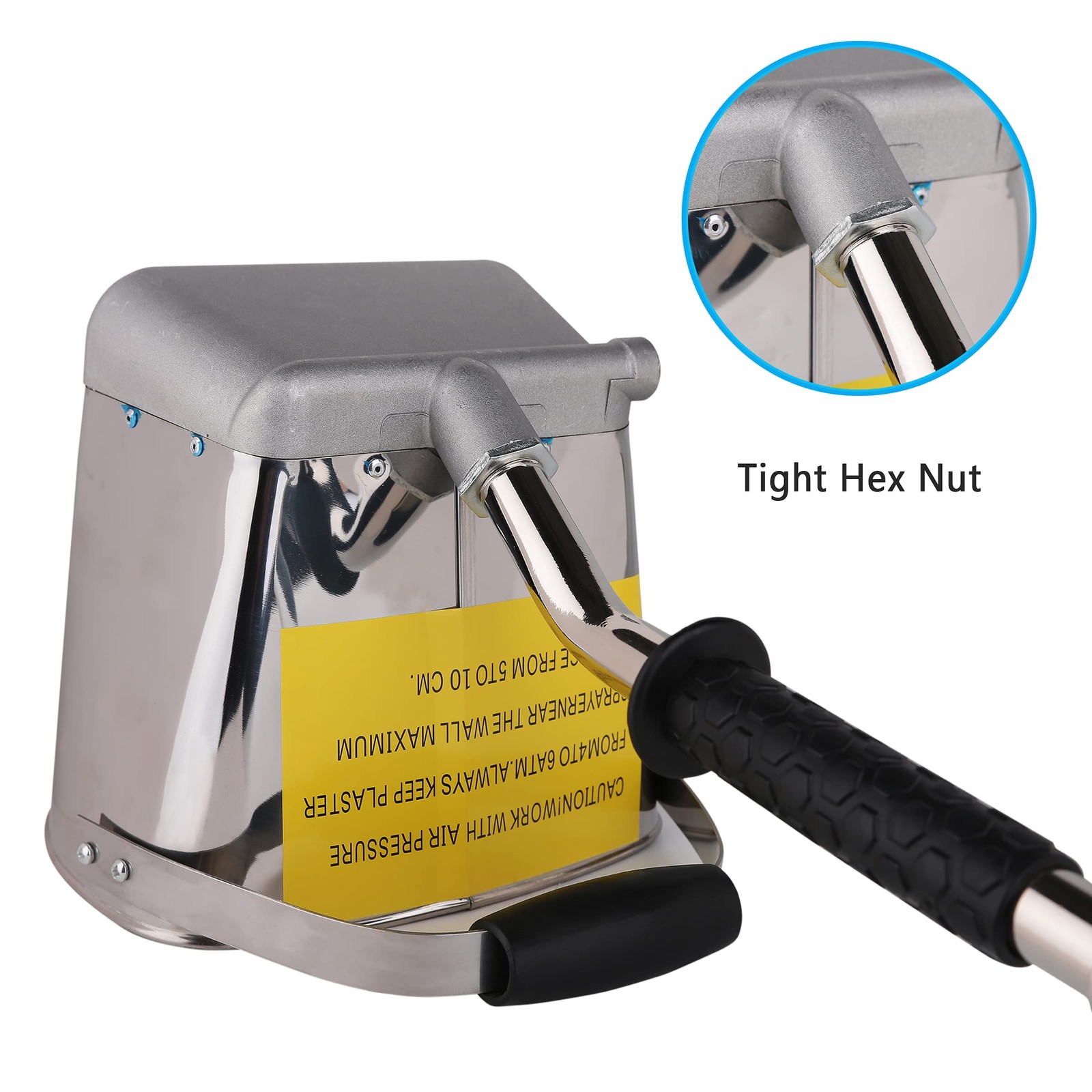 Ouya Cement Mortar Sprayer Gun Stucco Sprayer 4 Jet Gun Plaster Hopper Wall