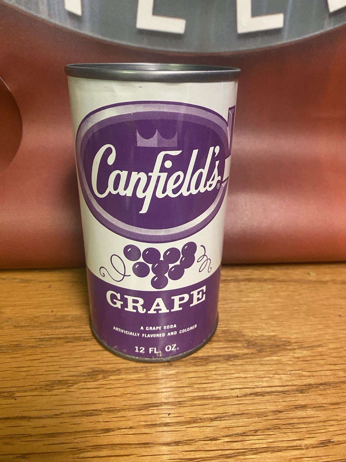 Canfields Grape Flat Top Can Old Vintage Soda Can Chicago IL