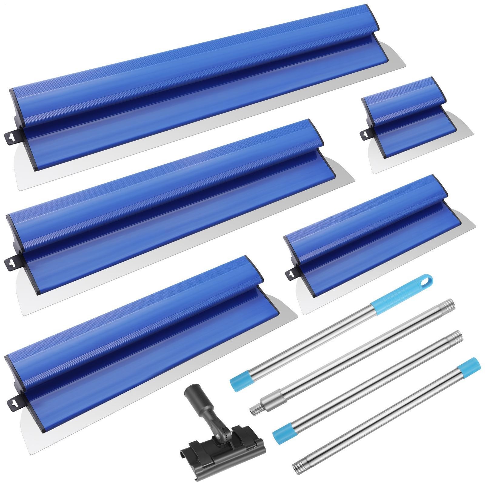 Drywall Composite Skimming Blade Set Knife Combo 10/16/24/31/39in 15-63" Handle
