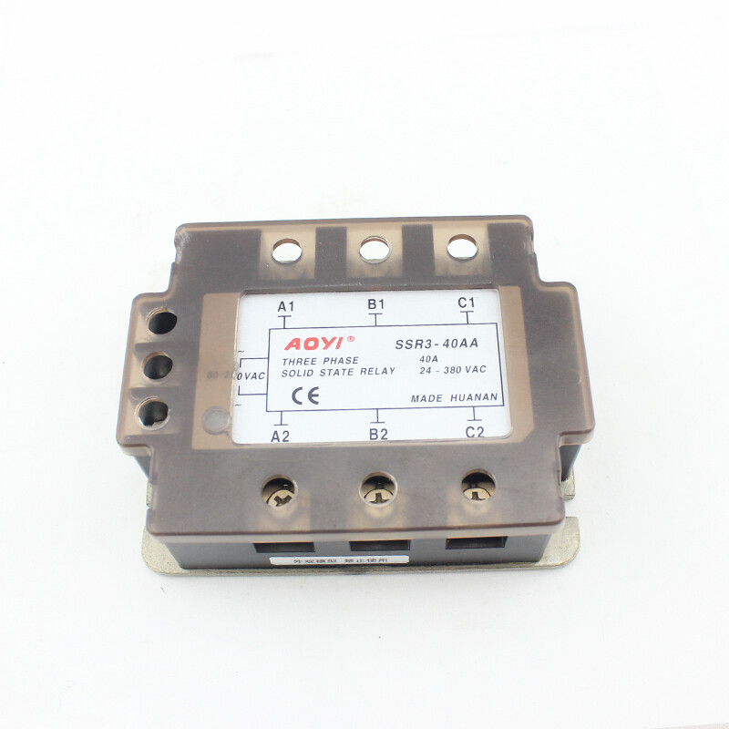 AOYI Three-phase Solid State Relay SSR3-40AA 40A Non-contact Relay 40A Module