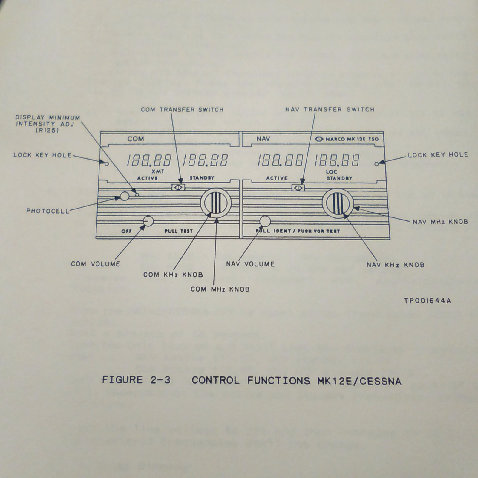 Narco Mk12E Cessna RT-385A Replacement Install Manual.