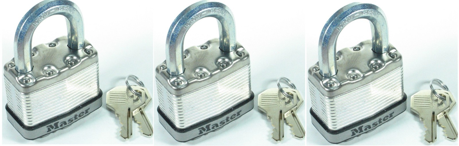 new Master Locks M1KA 3221 set of 3 keyed alike Magnum Carbide