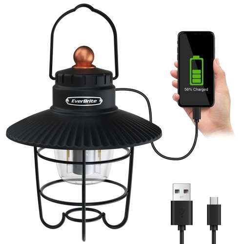 EverBrite LED Rechargeable Camping Lantern 550LM USB C Lantern with 3 Light Mode