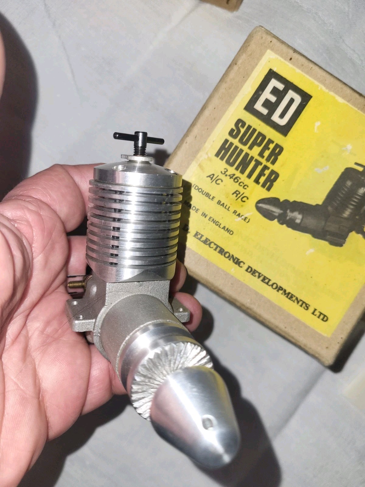 Rare E.D. Engine SUPER HUNTER 3.46cc A/C R/C - Vintage Model Engine Collection