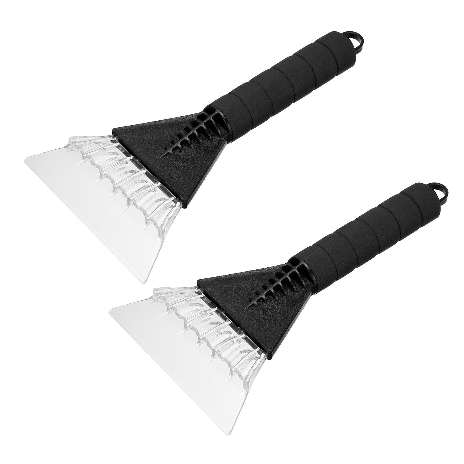 2Pcs Ice Scrapers for Car Windshield 10" x 5" Window Frost Removal Tools, Black