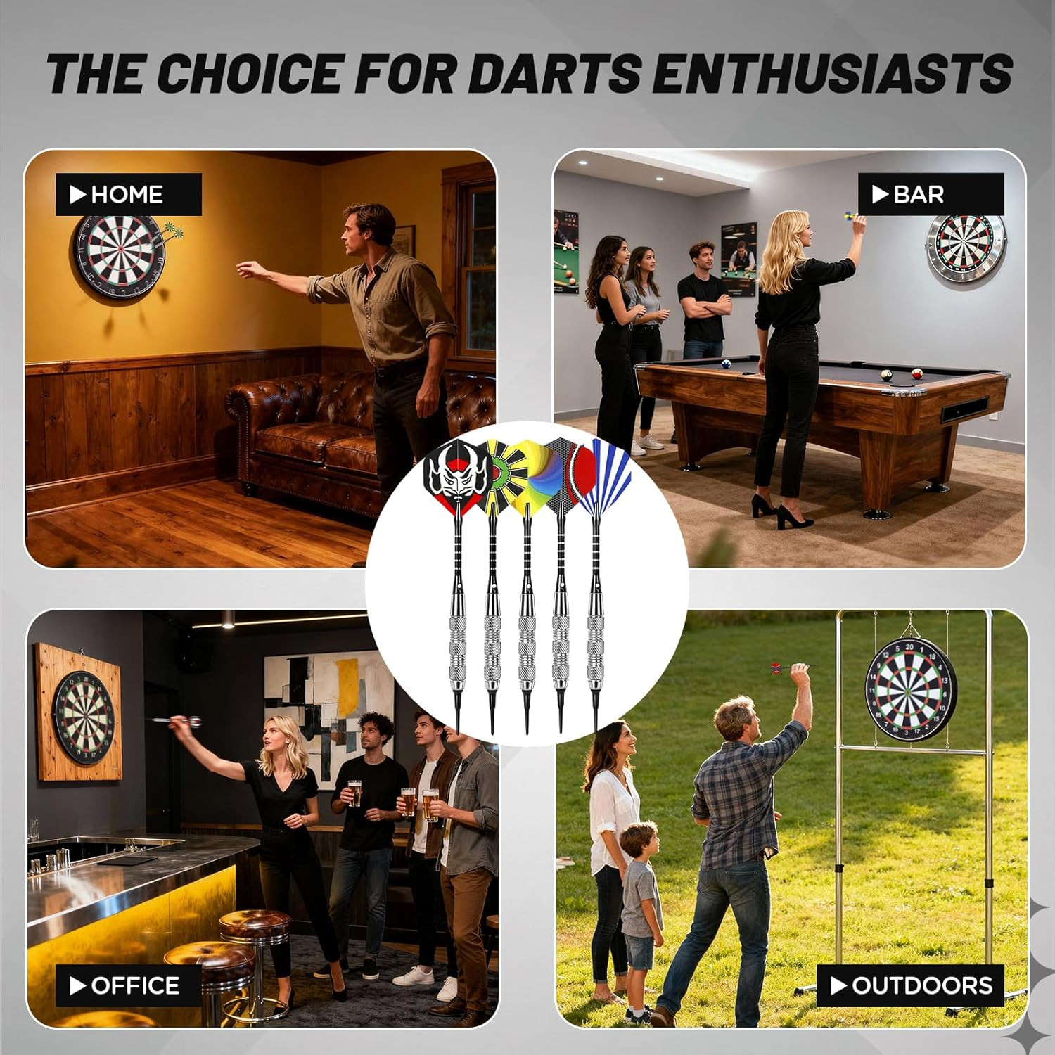 Darts Plastic Tip - 15 Pack Soft Tip Darts Set for Electronic Dartboard - 18