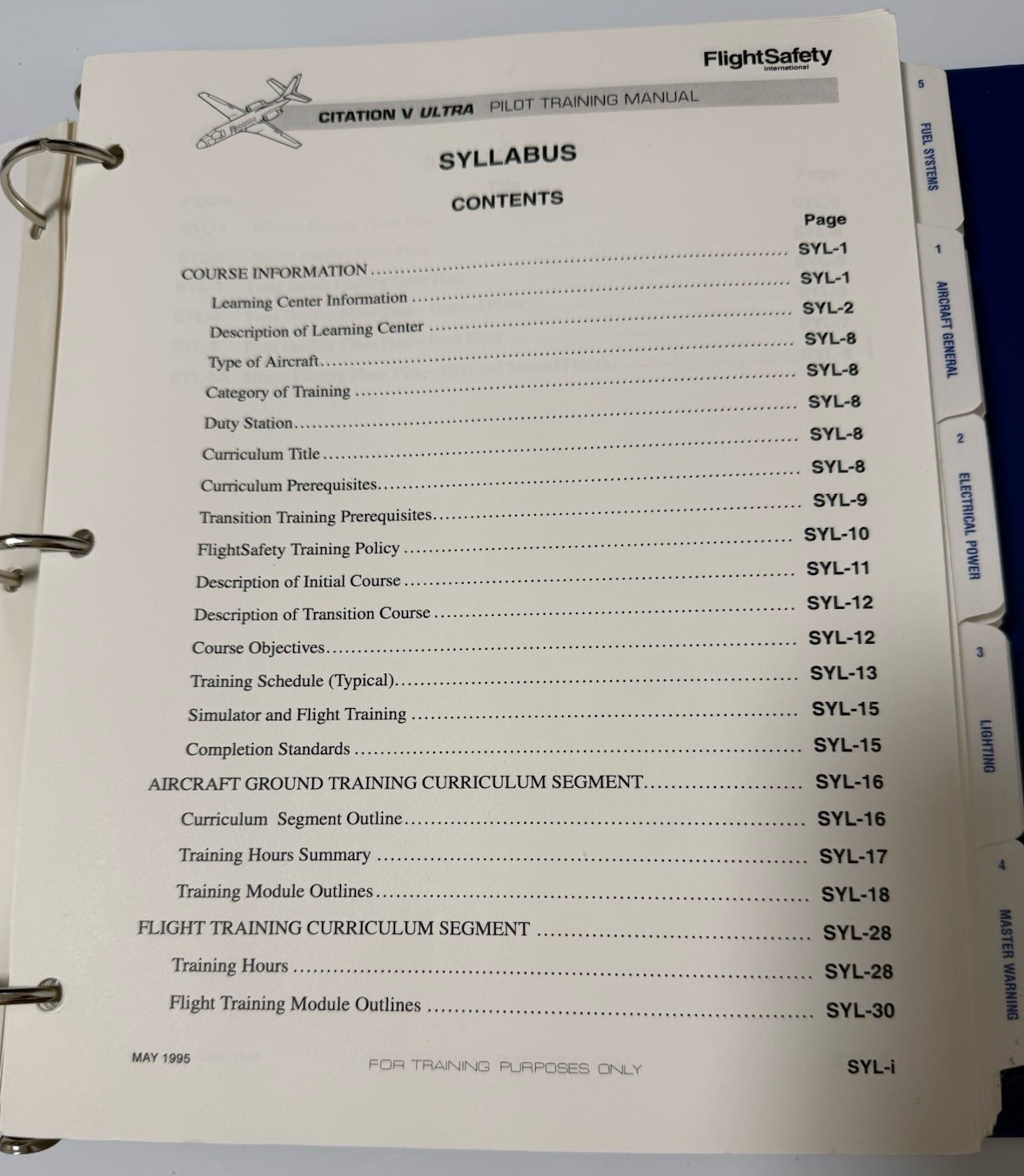 Flight Safety / Citation V - Pilot Training Manual Volume 2 Aircraft Systems