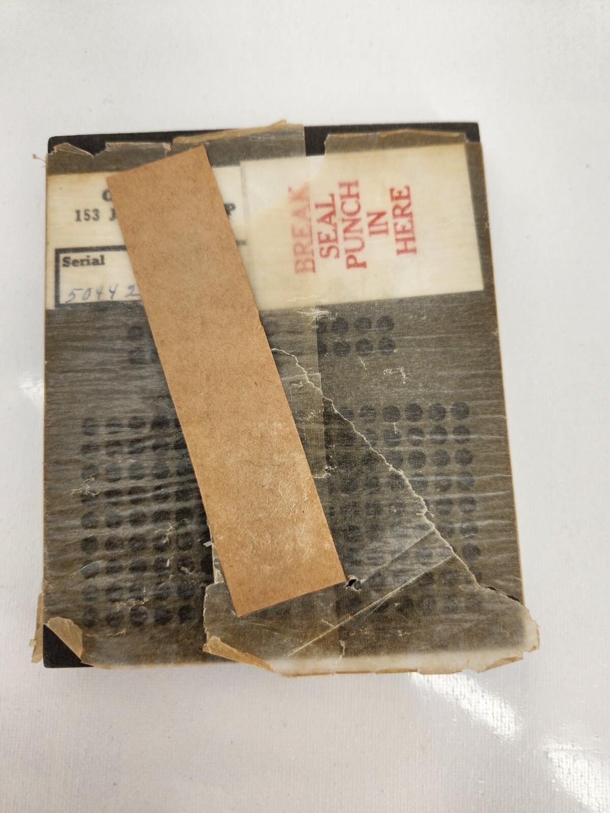 Rare 1960s Vintage Unpunched Wood Foil Gambling Punch Card, #'s Game Punch Board