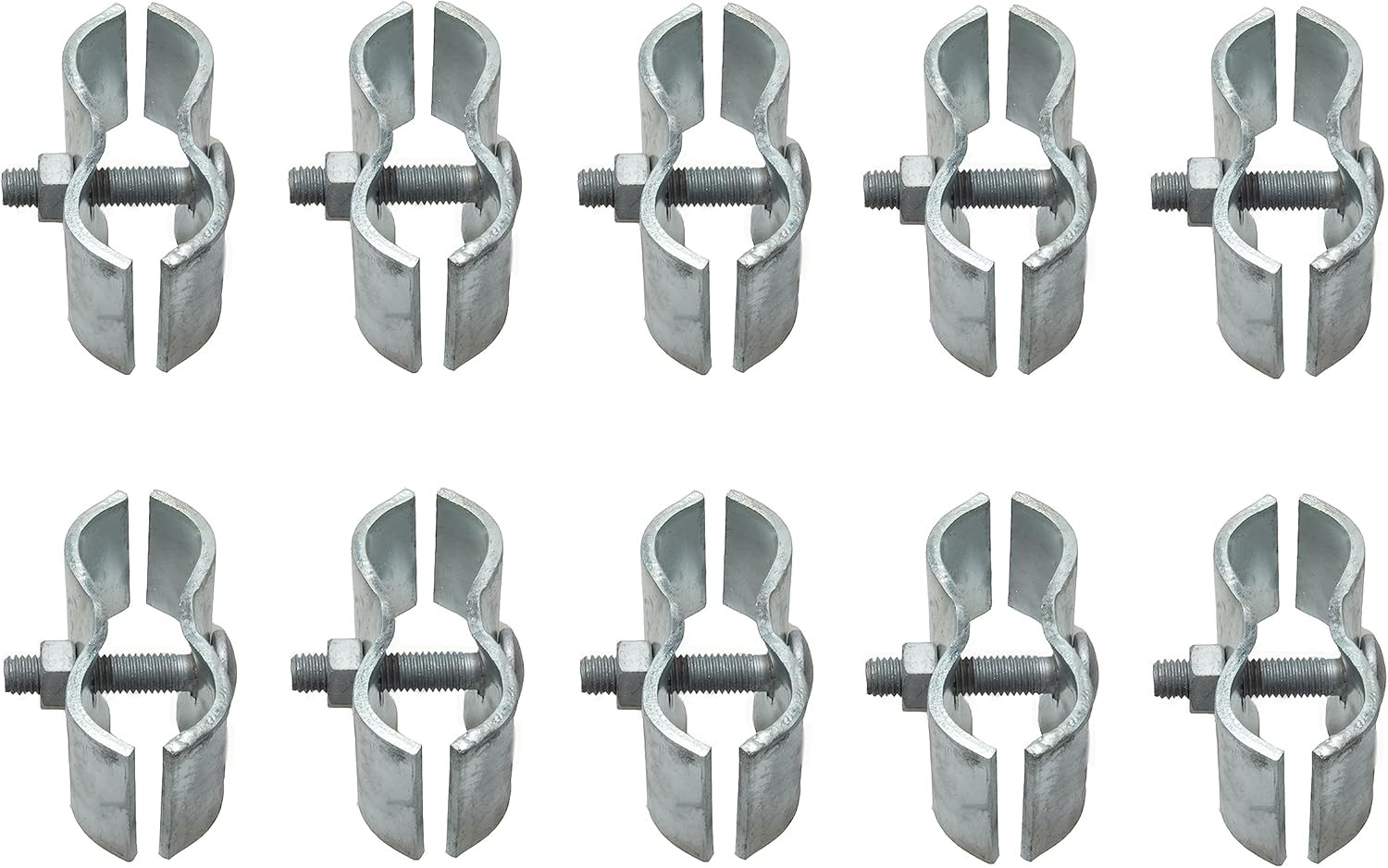 10 Pack 1-3/8 Chain Link Fence Panel Clamps Thick Galvanized Steeled Dog Kennel