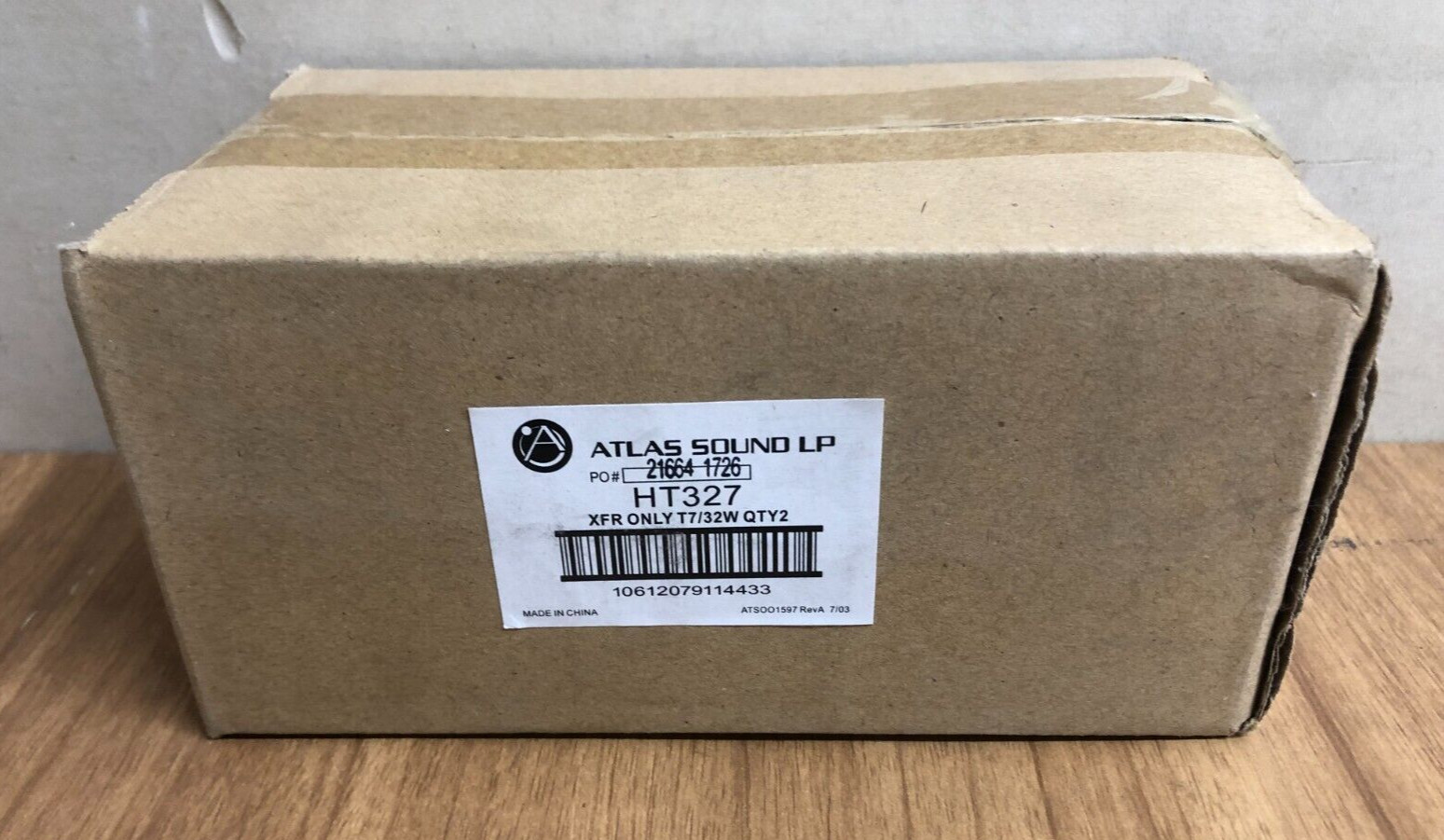 Atlas HT327 High-Quality Transformer 32W (70.7V) package of 2