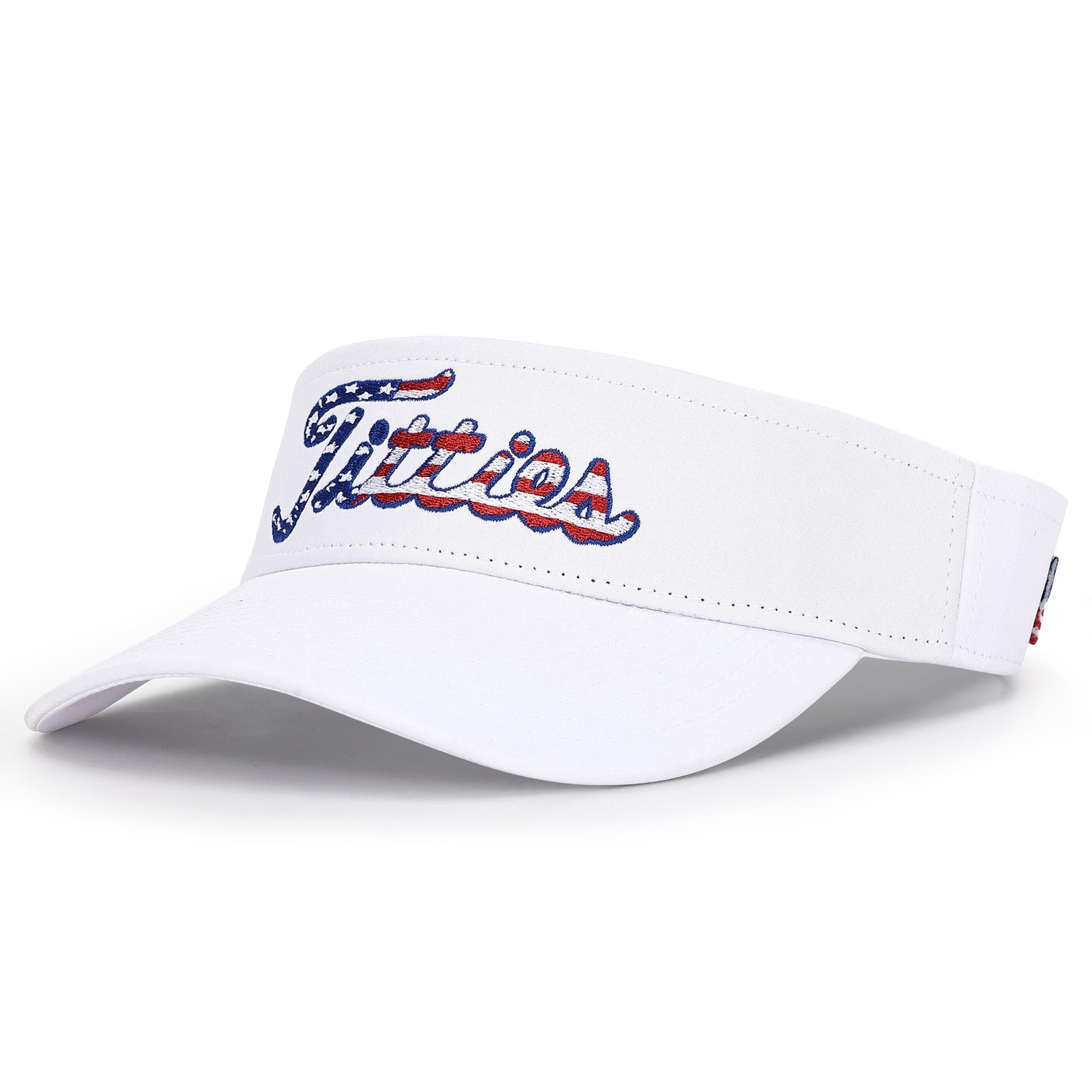 CURVES & CLUBS Titties 4th of July Golf Visor Hat - Patriotic American Flag