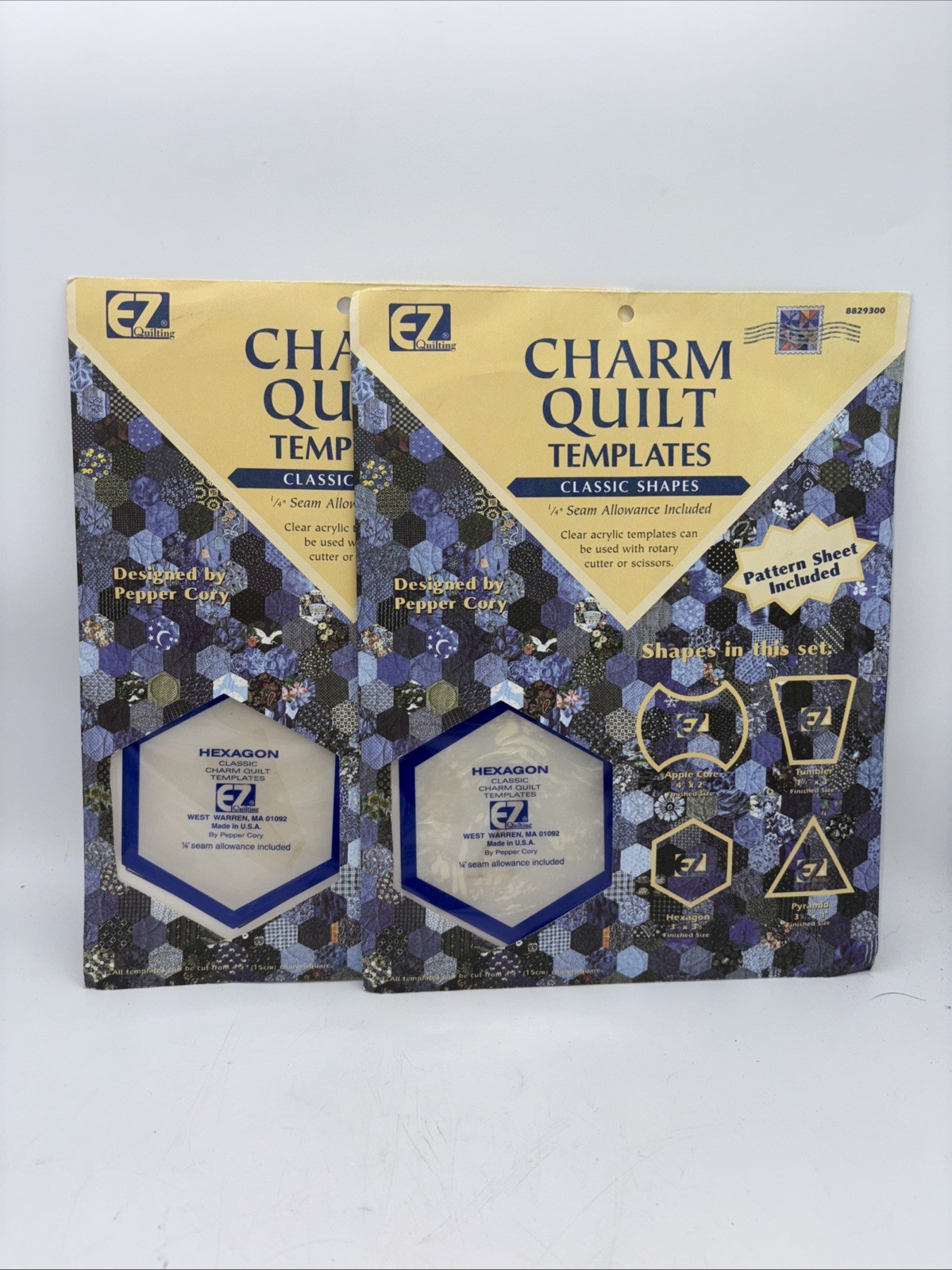 NEW Vintage EZ Quilting Charm Quilt Templates. Lot of 2