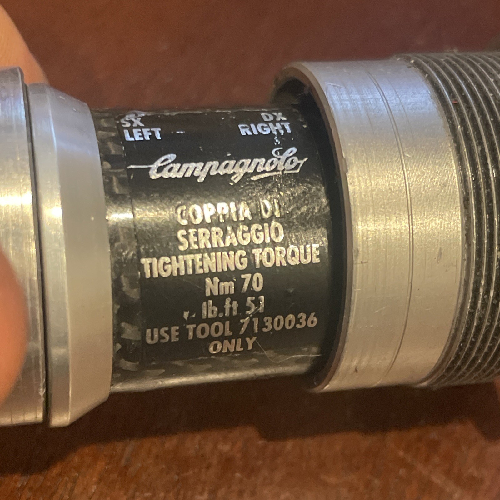 Campagnolo Record Square Taper Bottom Bracket 111mm English Threads