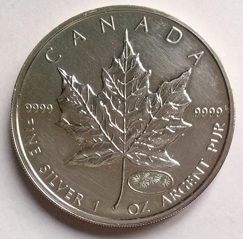 Canada 1999-2000 Maple Leaf Privy Mark Silver $5 Coin 1oz Uncirculated