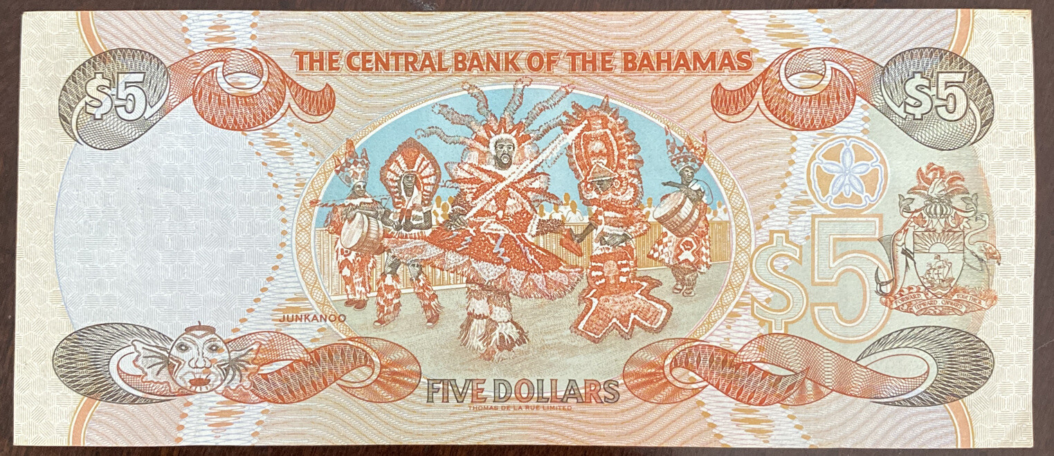 1997 Five Dollars Bahamas - Circulated Collectible