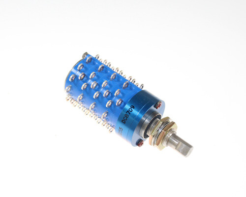 1x M3786/4-5255 Rotary Switch Flatted Shaft Solder Lug 5A 115VAC 28VDC