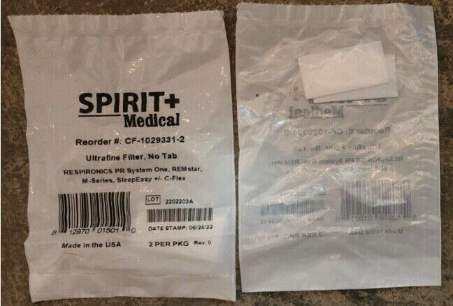 Spirit+ Medical CF-1029331-2 Disposable Ultrafine CPAP Filter 2 Pack