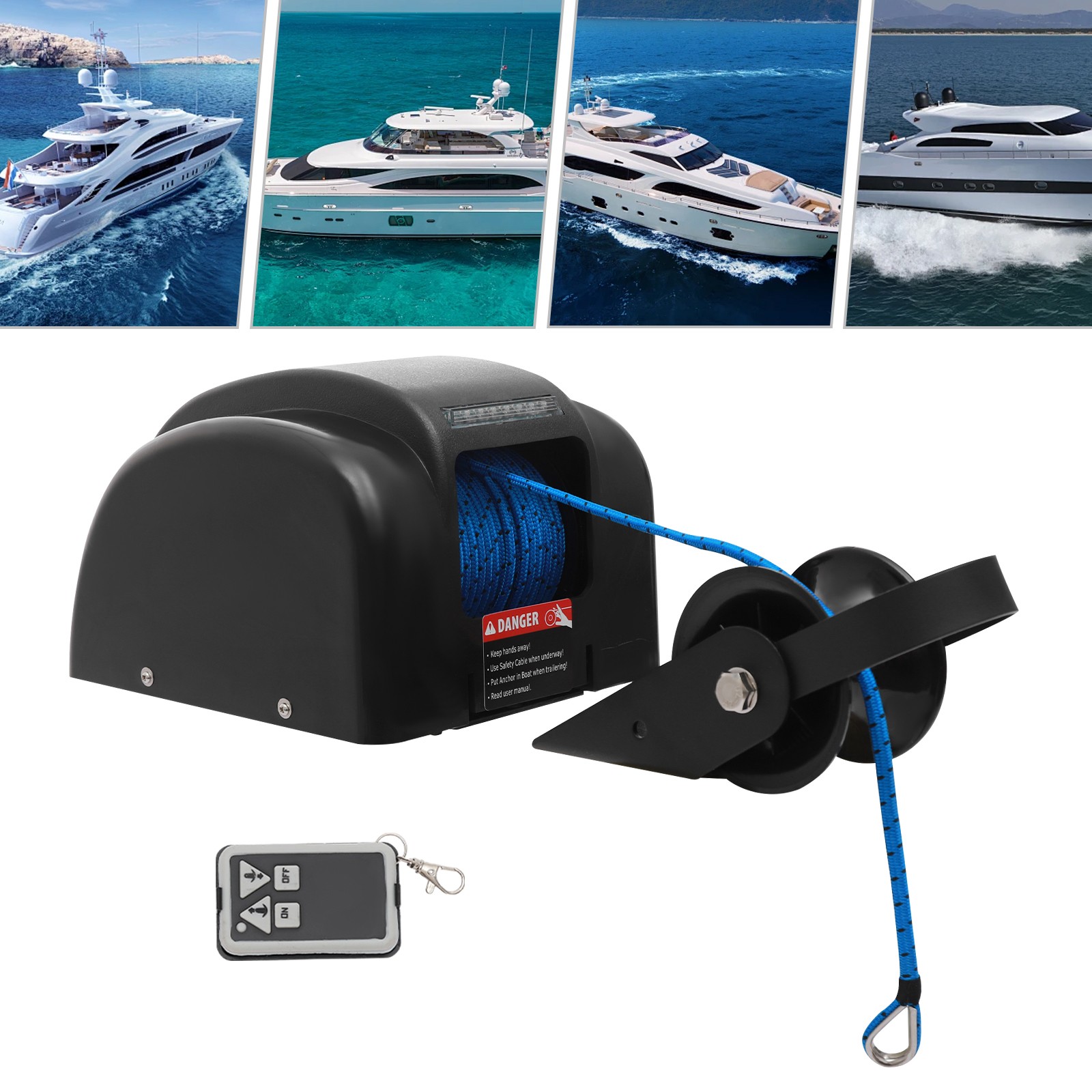 45lbs Boat Marine Electric Anchor Winch Boat Winch Electric Anchor Winch DC12V ﻿