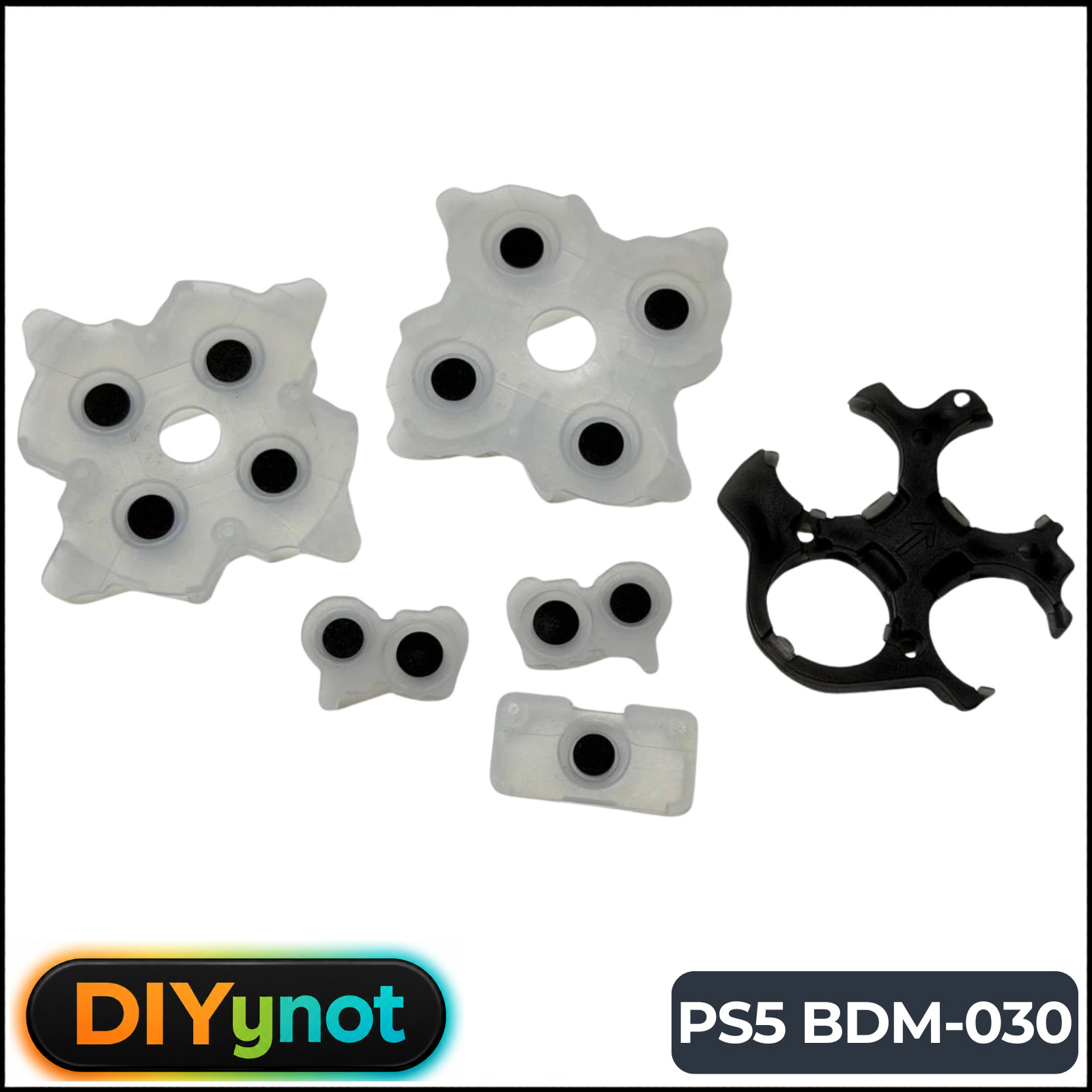 Conductive Rubber Silicone Button Pad Set for PS5 Controller BDM-030