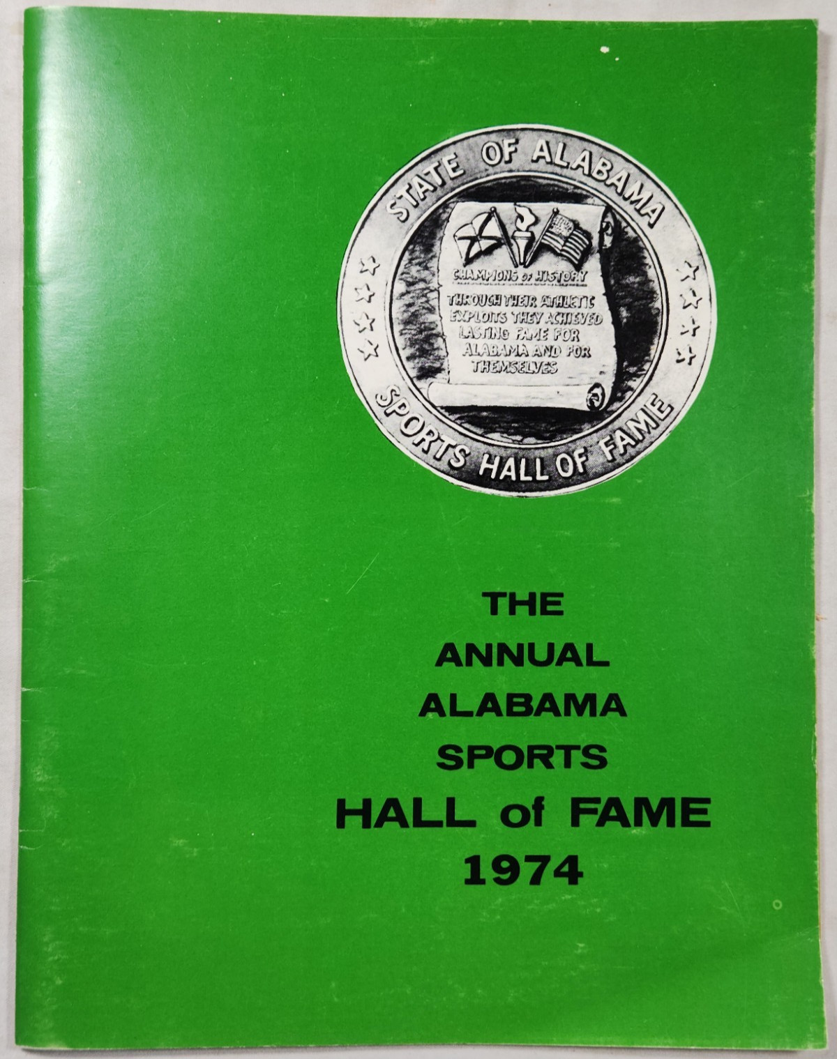 1974 The Annual Alabama Sports Hall Of Fame Program Induction Dinner Birmingham