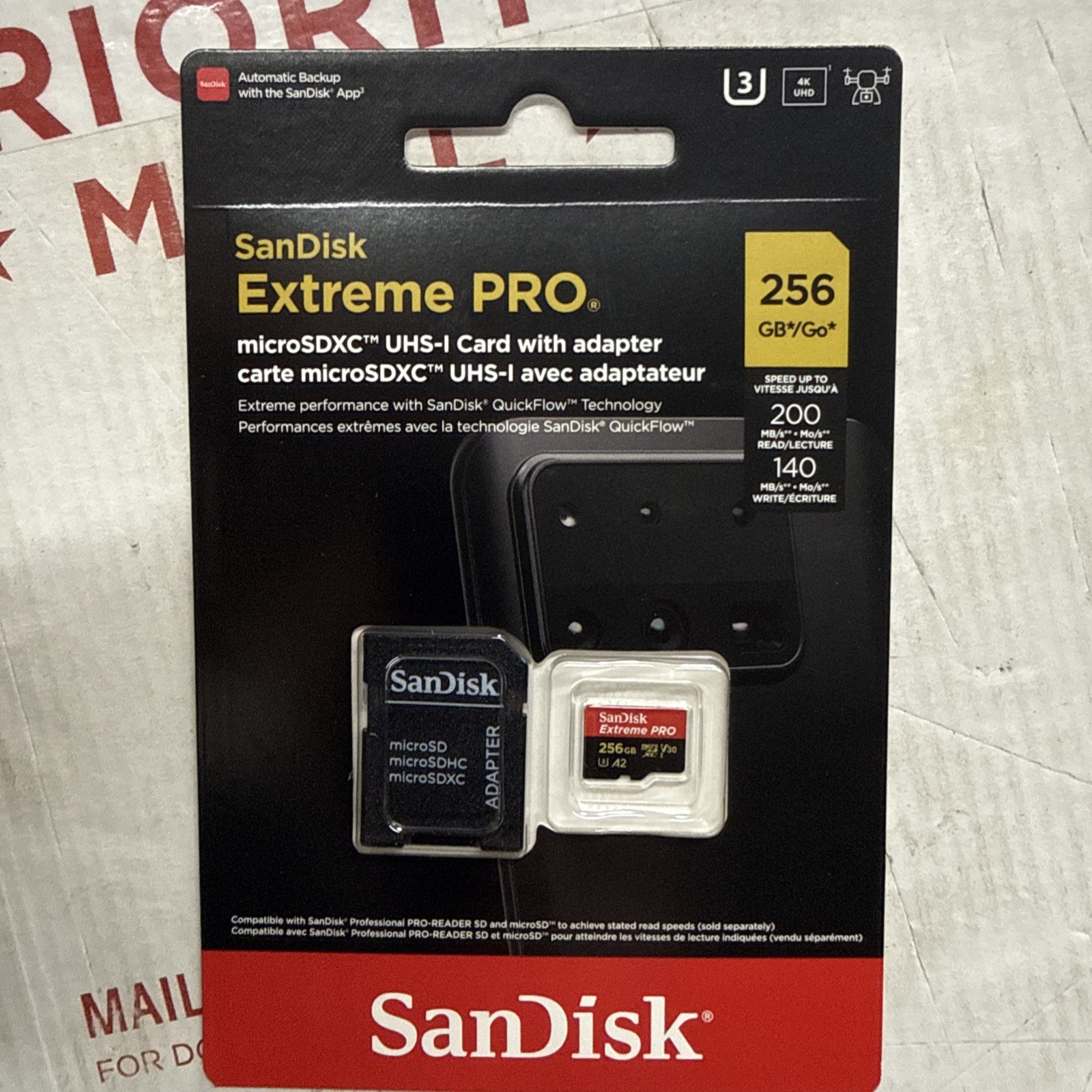 SanDisk 256GB Micro SD SDXC MicroSD TF Class 10 256 GB Extreme PRO 200MB/s
