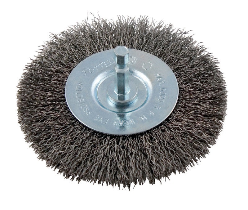 Forney 72740 Steel 6000 rpm 1/4 in. Shank Crimped Wire End Brush 4 Dia. in.