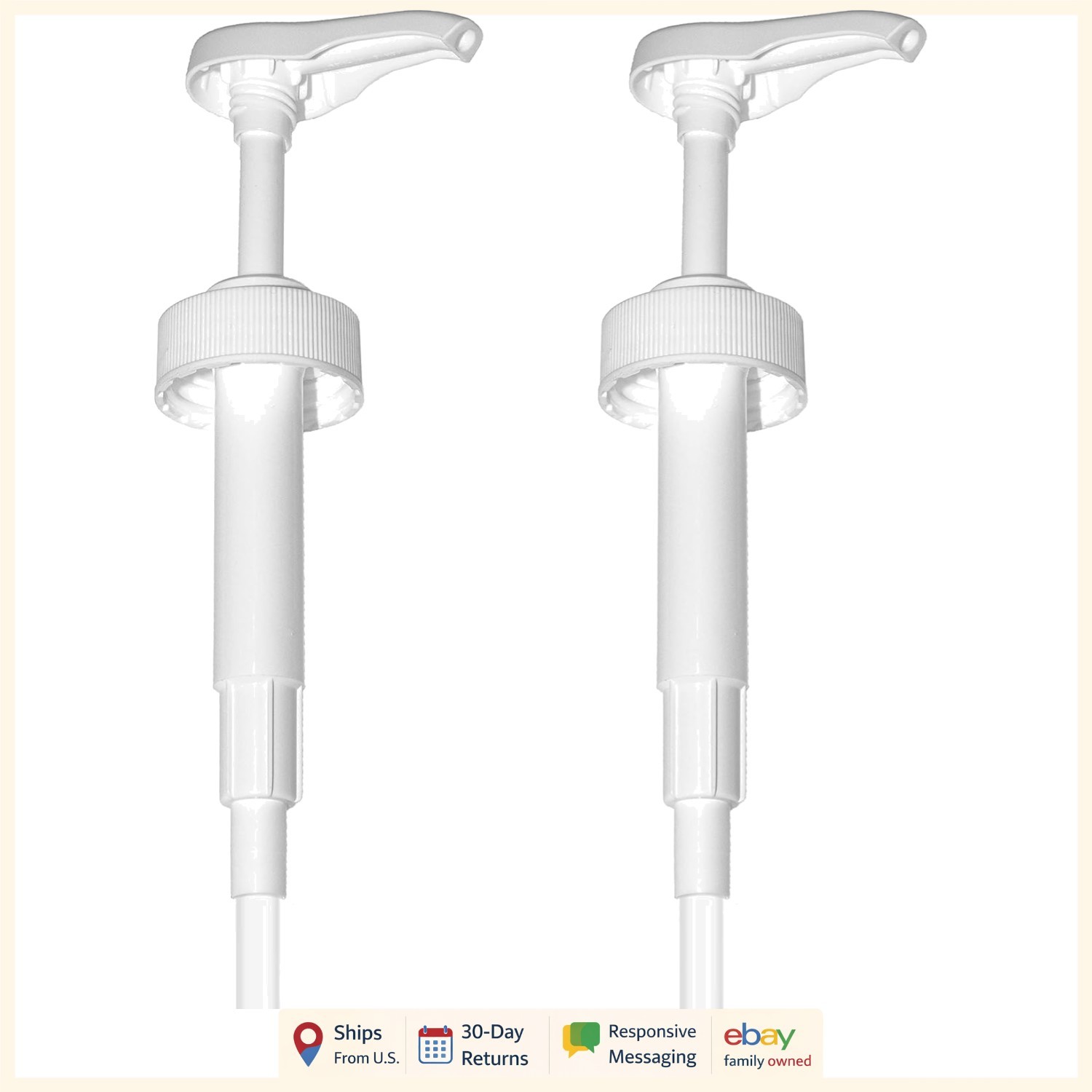 Gallon Pump Dispenser for Plastic or Glass Bottles - Pack of 2 Heavy-Duty Pumps