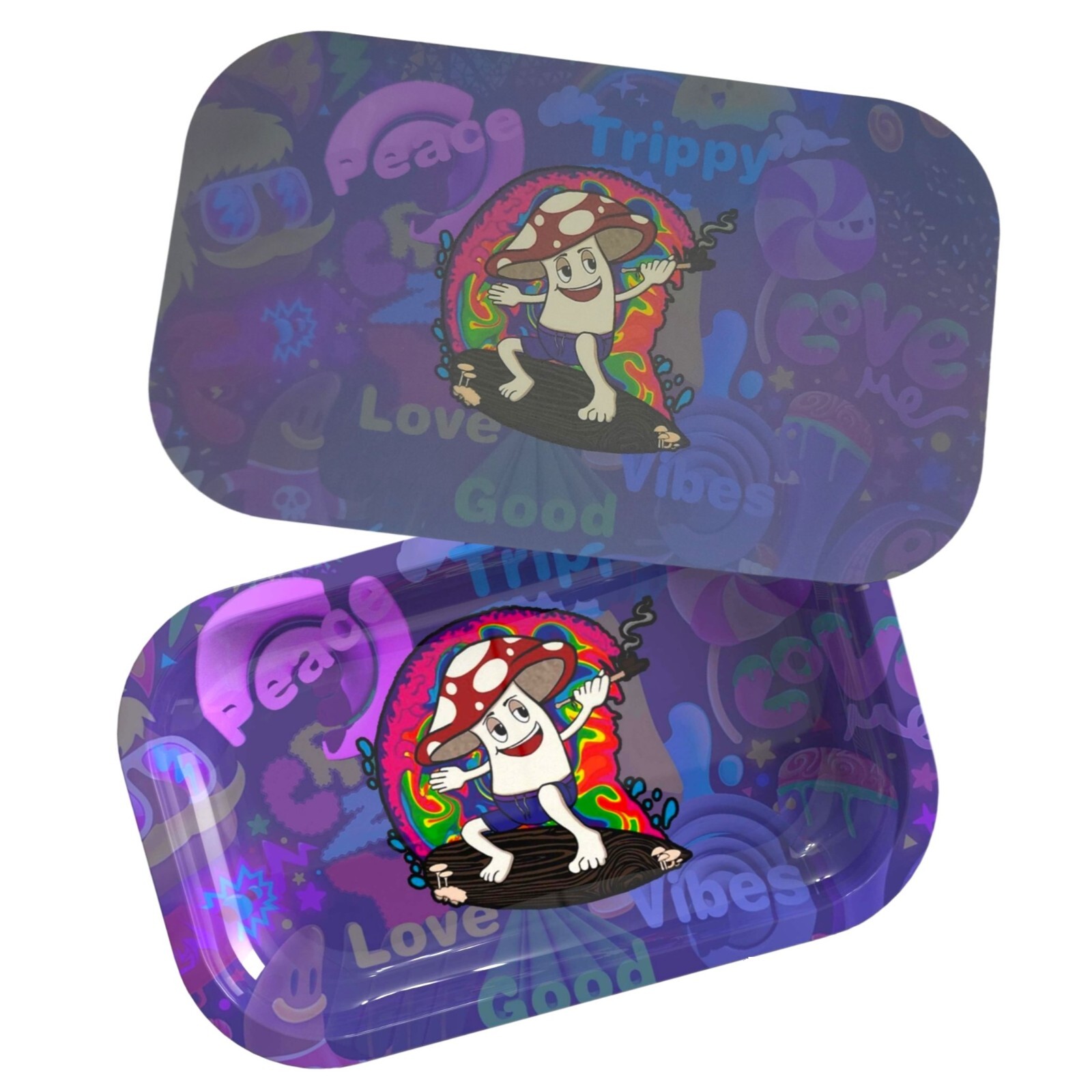 Wizards of Waves 10.6’’ x 6.3’’ Rolling Tray with Magnetic Lid
