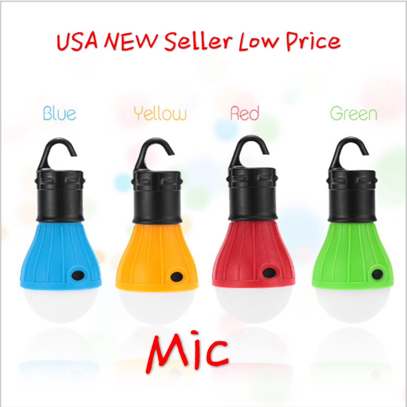 LED Camping Hanging Tent Light Bulb Fishing Lantern Lamp Outdoor Accessories