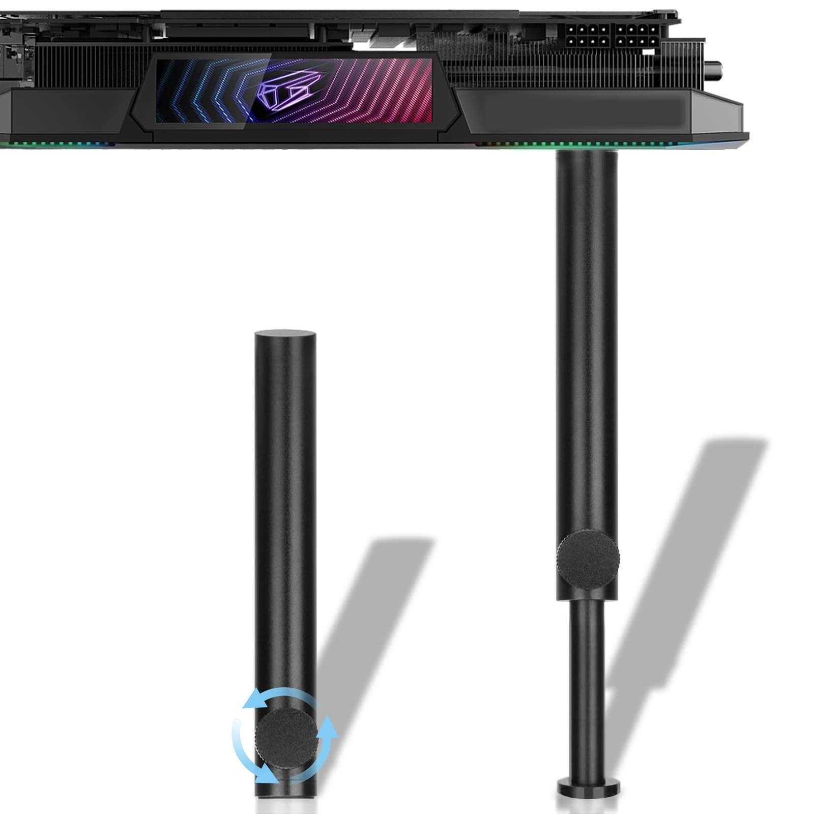 Tall L- 4.53 to 8.27inch (11.5-21cm), Black (11.5-21cm)