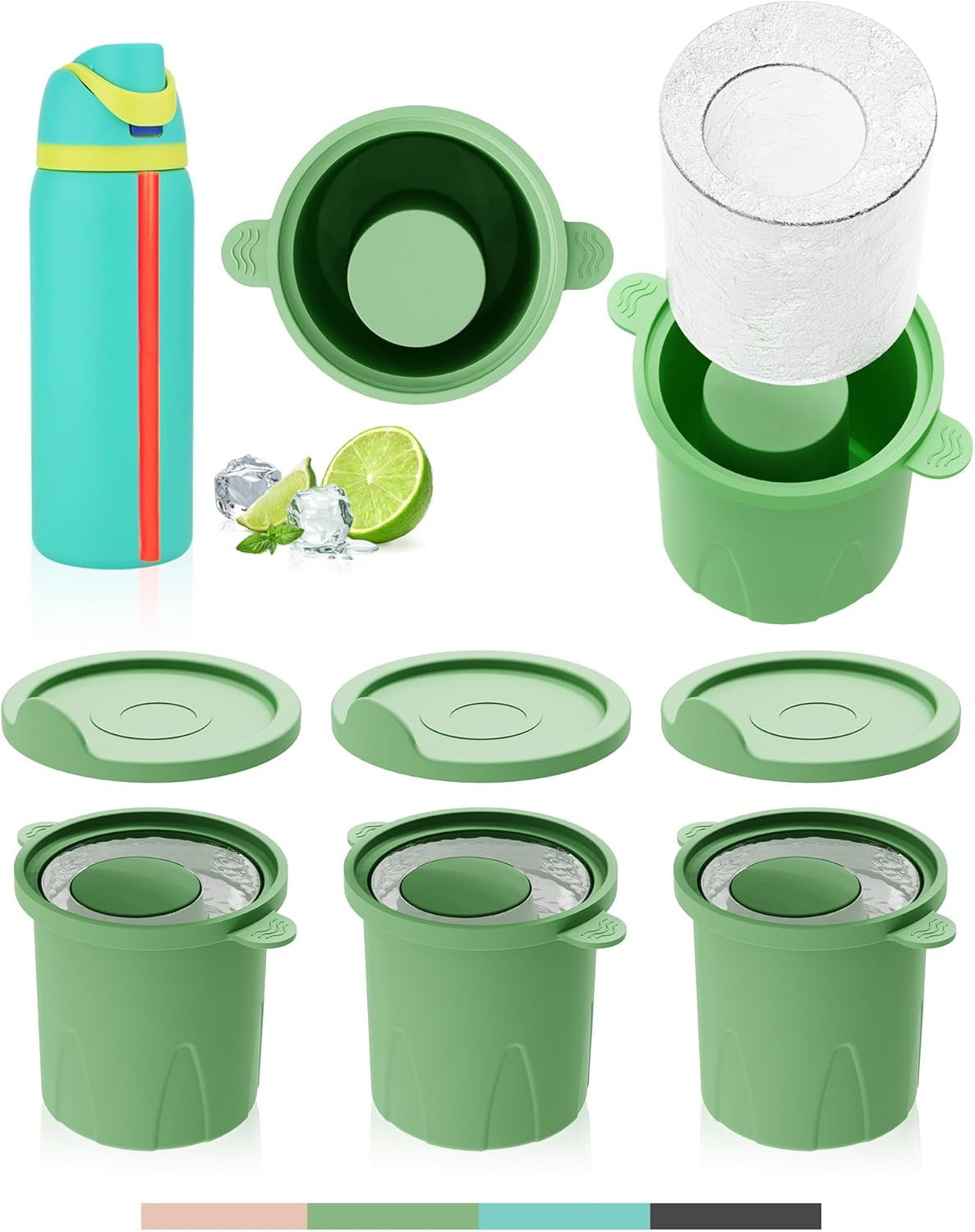 Ice Molds for Owala 24-40oz, Set of 3, Food-Grade Soft Silicone, No White Residu
