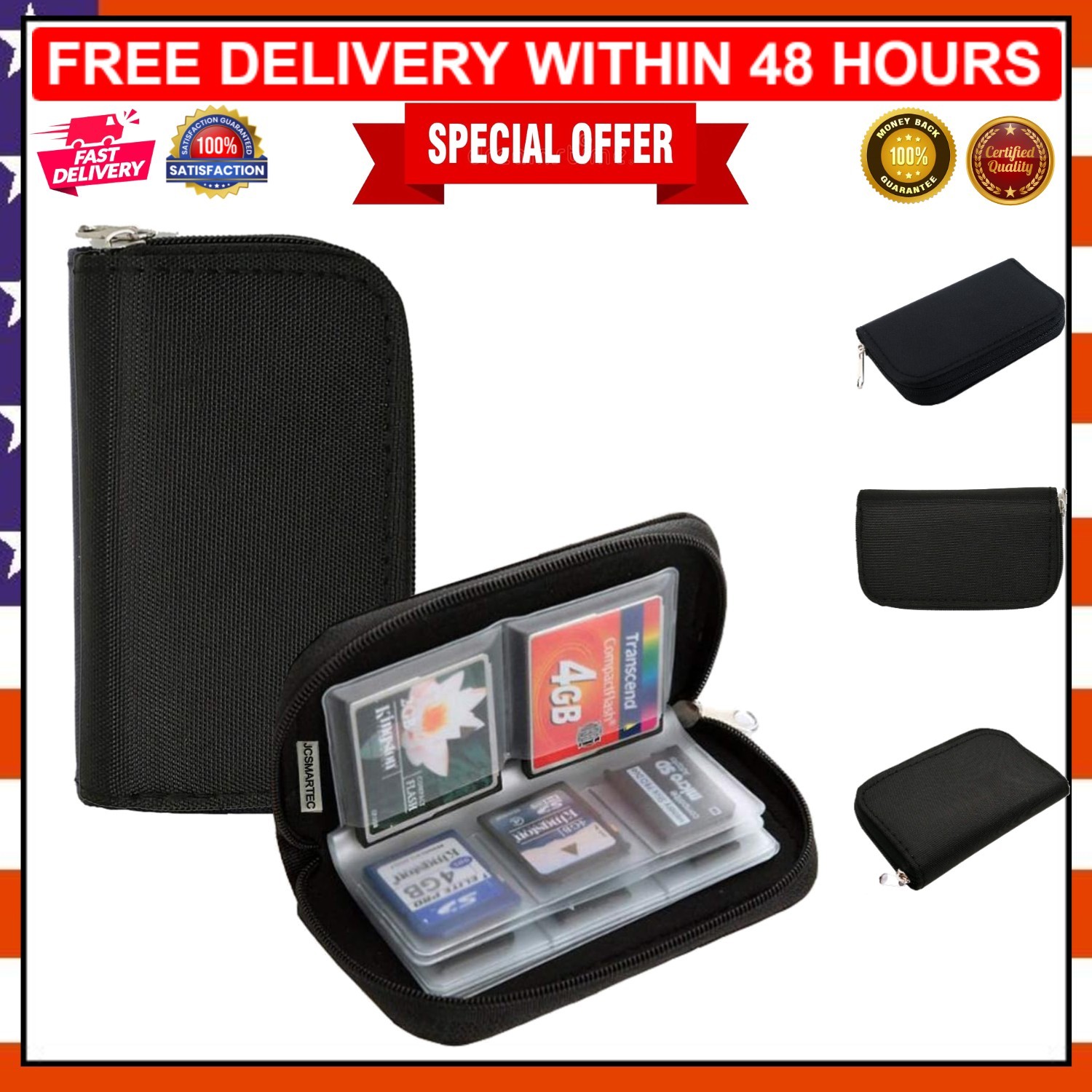 Functional Memory Card Wallet with 22 Slots - Ideal for Media Organization