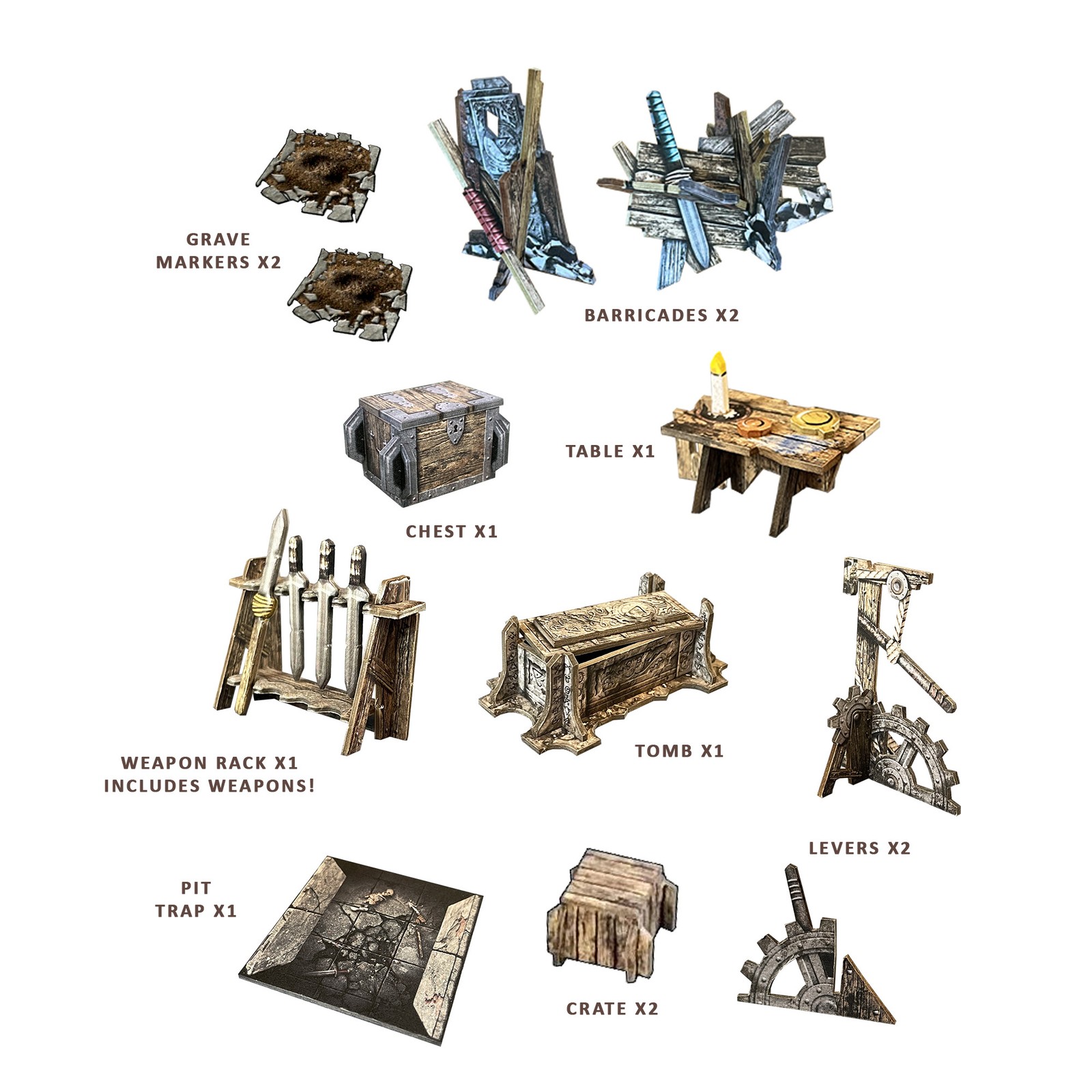 Vaults of Enveron Furniture - Fantasy Dungeon Terrain Battle Systems D&D DND YHP