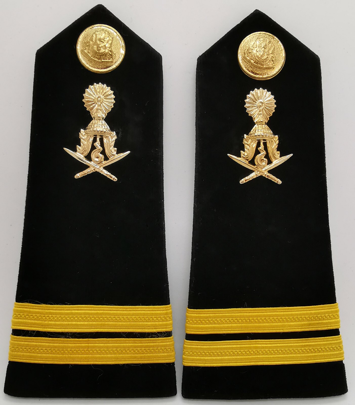 Cambodia RCAF Military Army 1st First Lieutenant Officer Shoulder Boards Mark