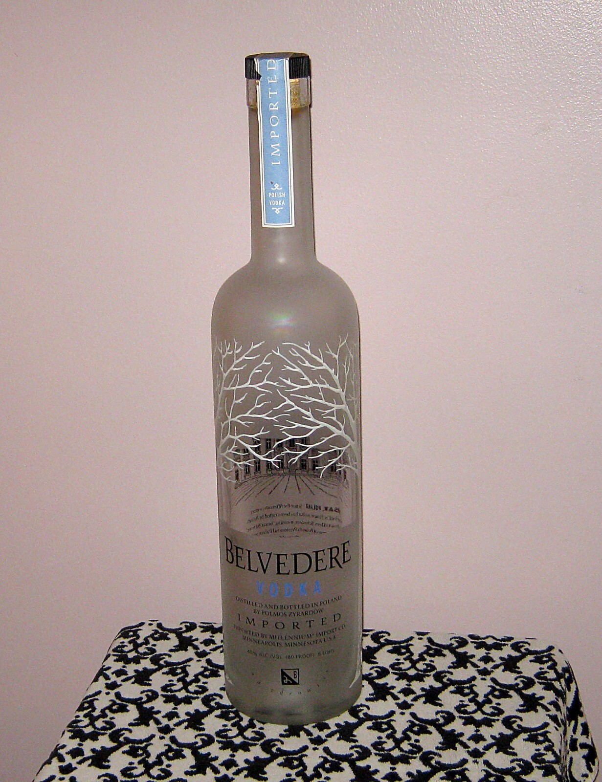 Vintage EMPTY Belvedere 6 Litre Methuselah Size Vodka Glass Bottle Advertising