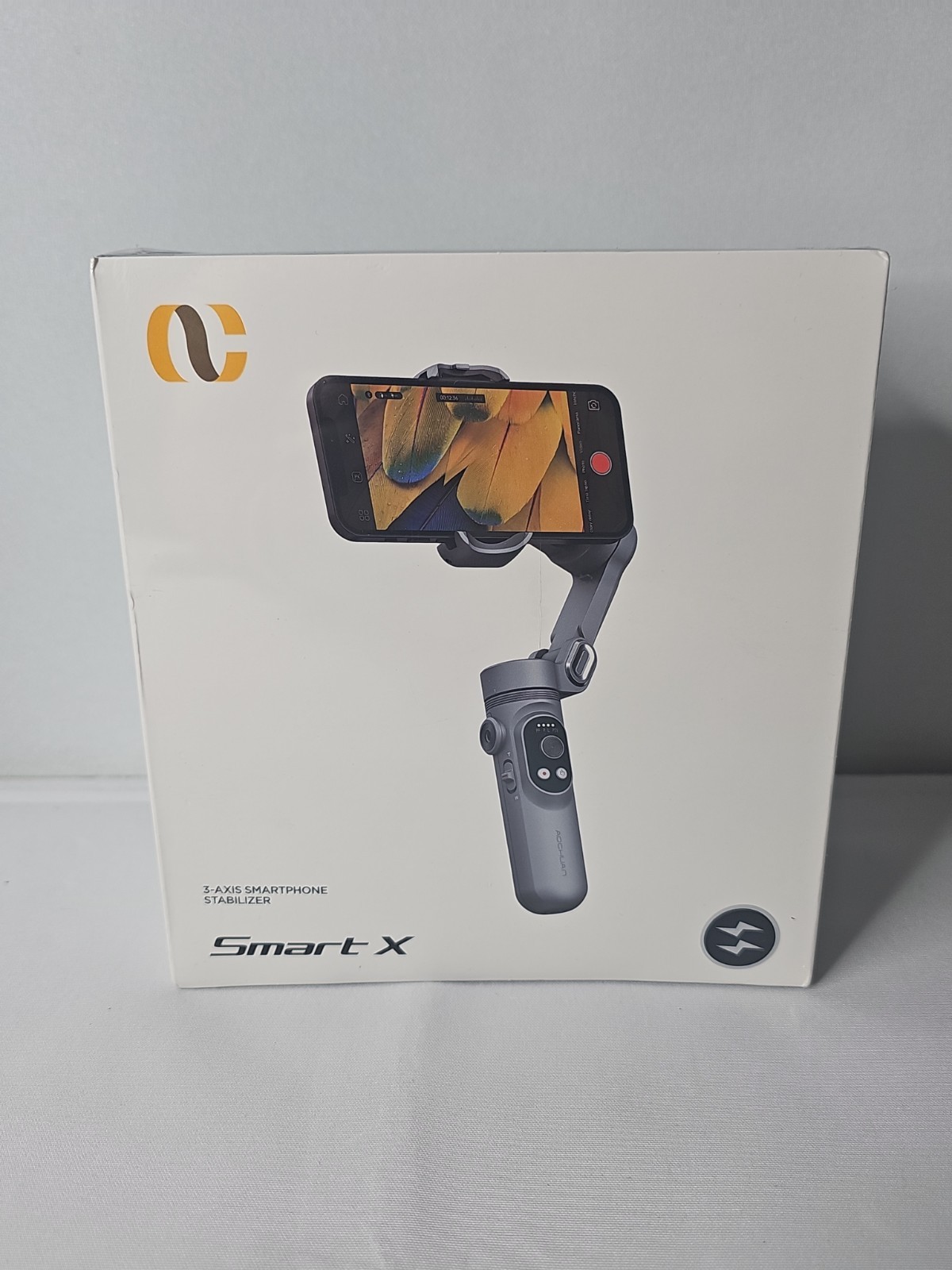 Grey AOCHUAN Smart X Pro Phone Gimbal Stabilizer 3-Axis Smartphone Grey
