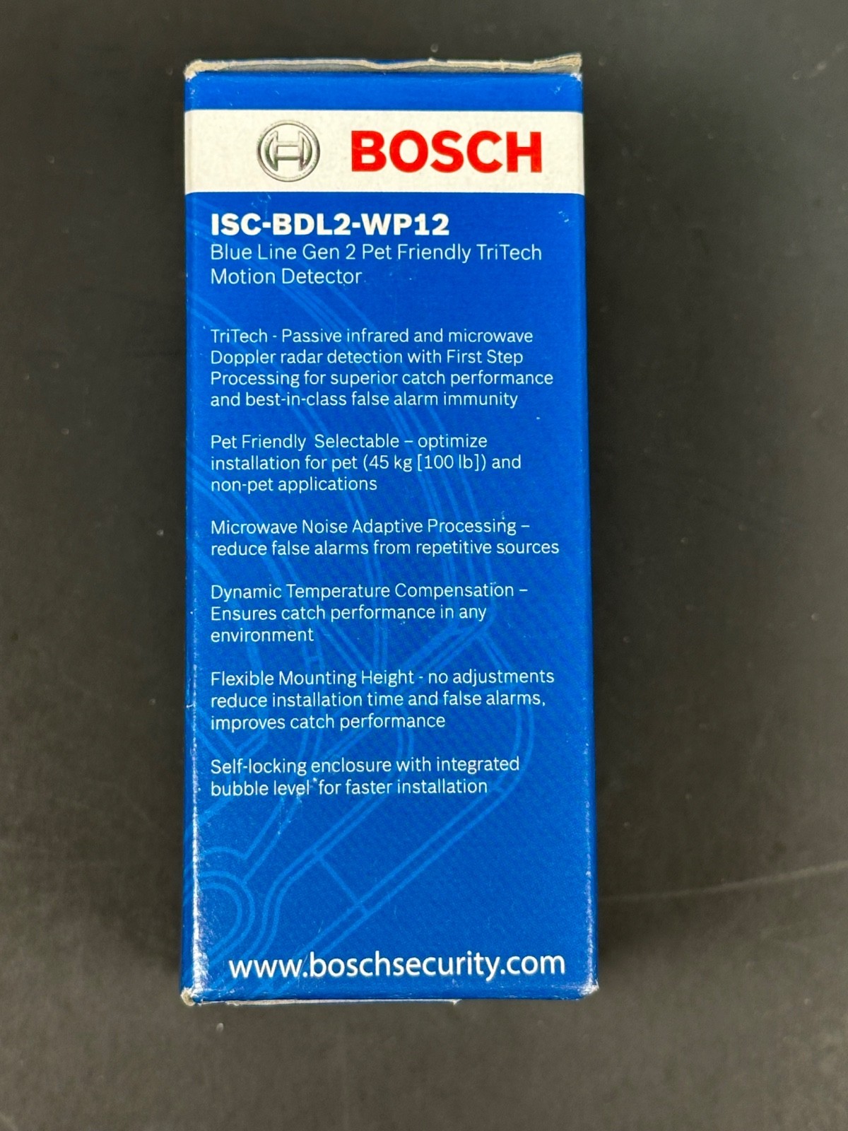 Bosch ISC-BDL2-WP12 Blue Line Gen 2 Pet Friendly TriTech Motion Detector