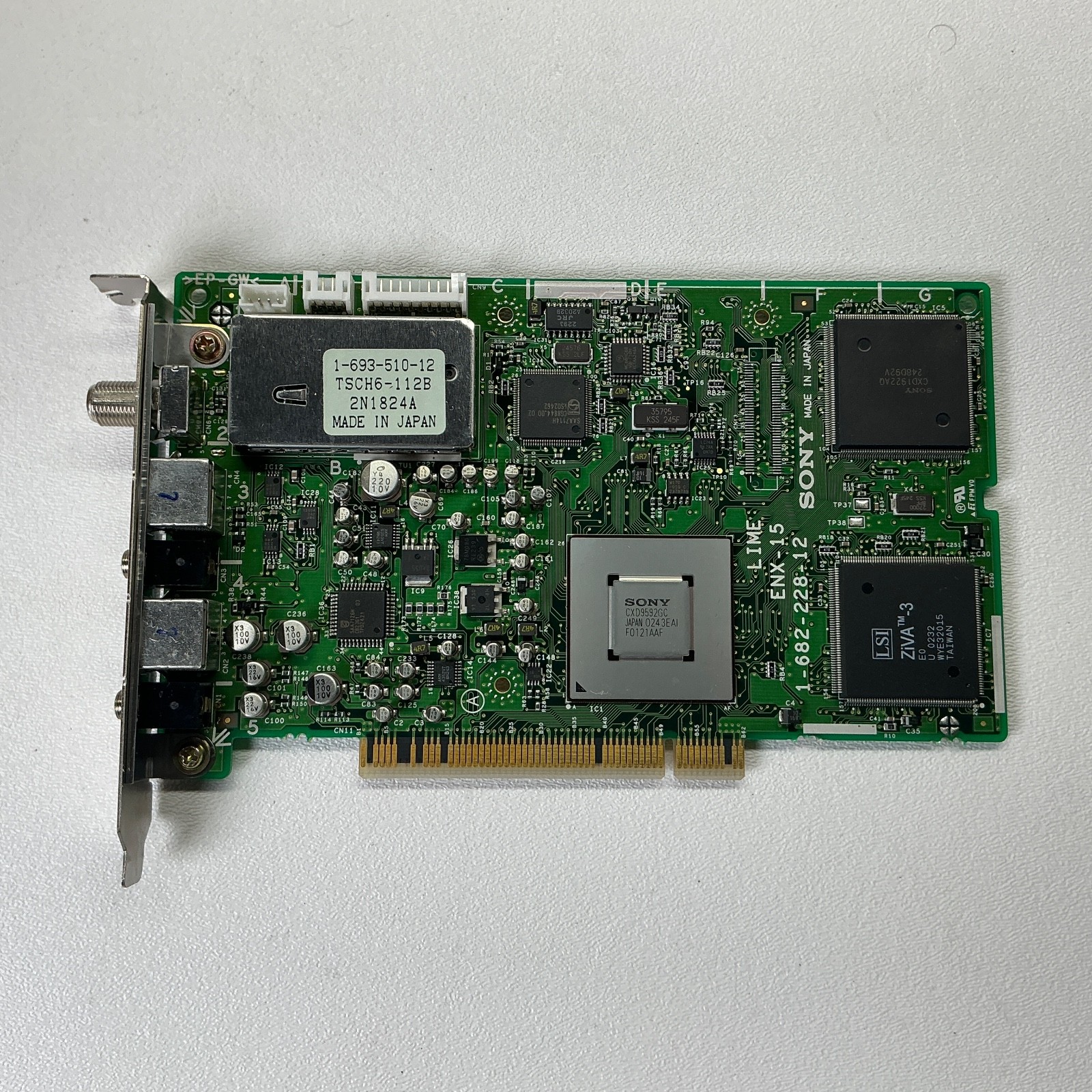Sony LIME ENX-15 PCI TV Tuner Video Capture Card 1-682-228-12 TSCH6-112B