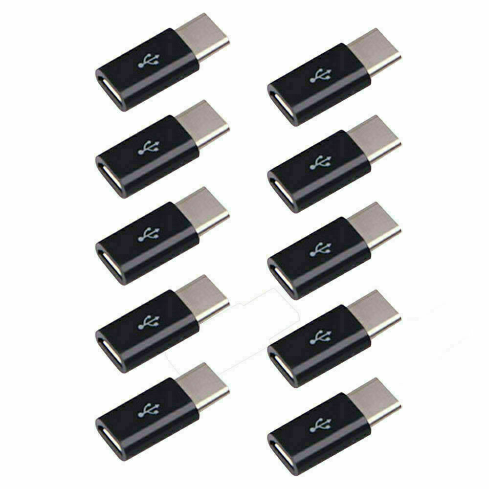 10 PACK Micro USB to USB 3.1 Type-C Data Adapter Converter For Samsung LG Google