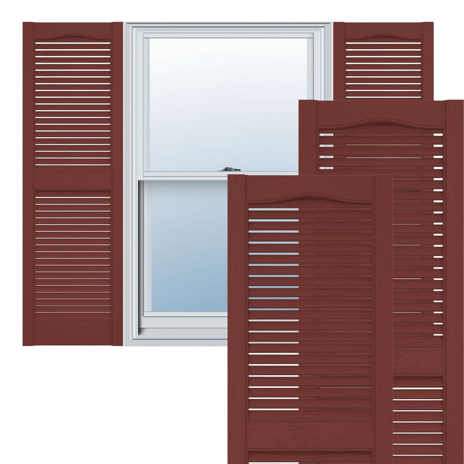 Ekena Millwork Lifetime Vinyl LL1S14X04800RD Standard Cathedral Top Center Mu...
