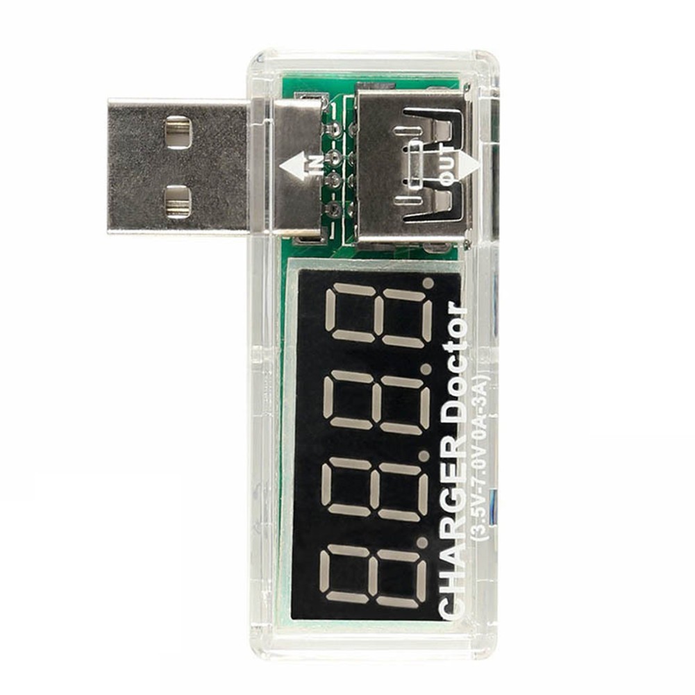 USB Digital Current and Voltage Meter with LED Display for USB Charging Testing