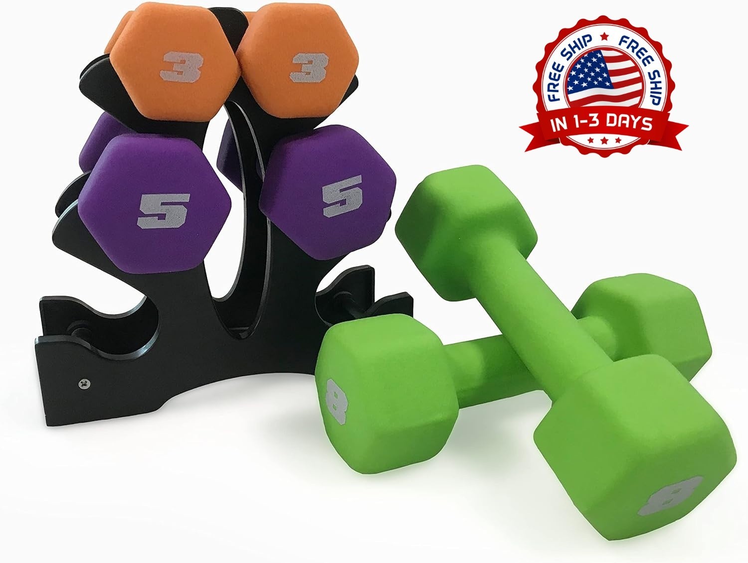 Juego De Pesas Mancuernas Para Ejercicios En Casa Para Mujer 32 Lbs Set NEW US..