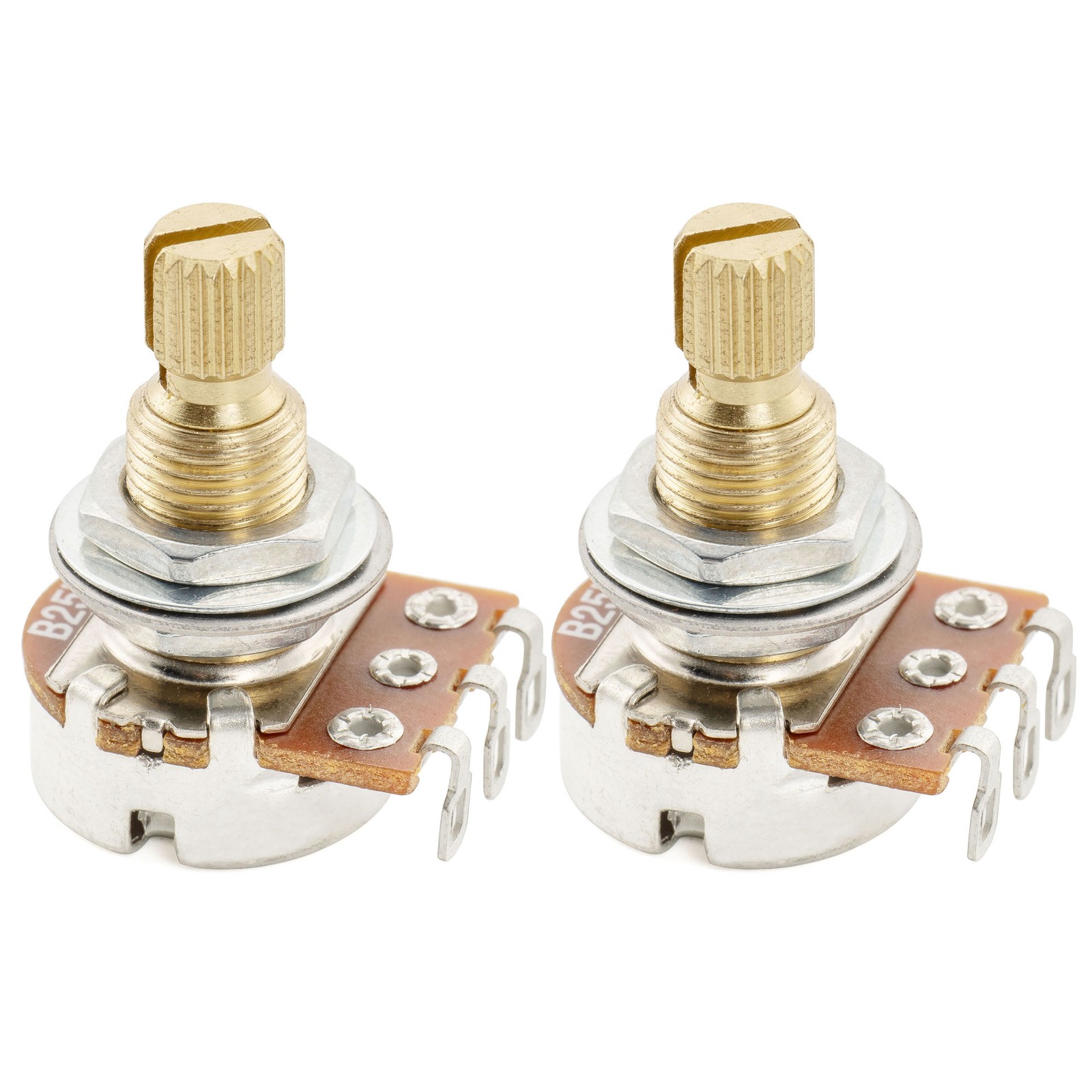 Musiclily Pro 2X Brass Thread Mini Metric B25K Linear Taper Guitar Potentiometer
